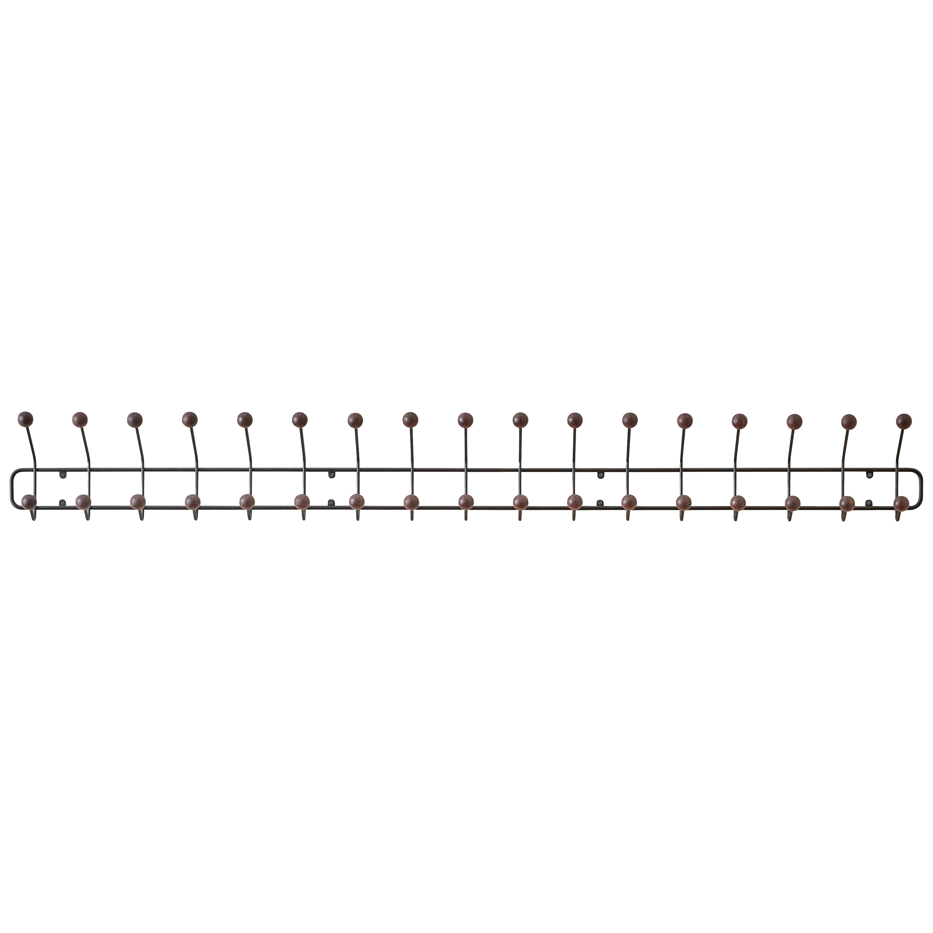 Bill Horizontal Klädhängare Black/ Walnut Hue 173cm