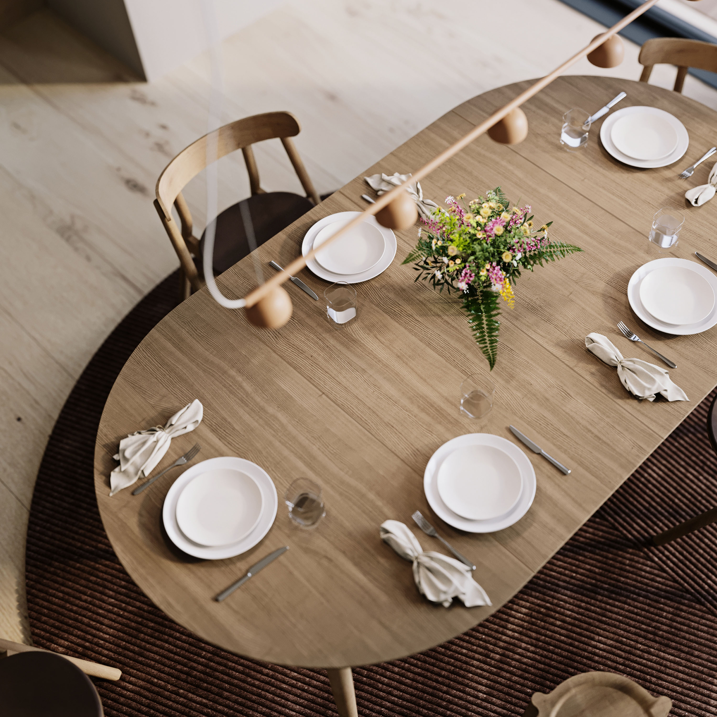 Northern Expand Runt Matbord Smoked Oak Ø120