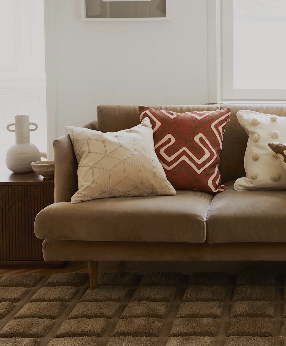 Chhatwal &amp; Jonsson Vir Kissenbezug Samt Beige 50x50