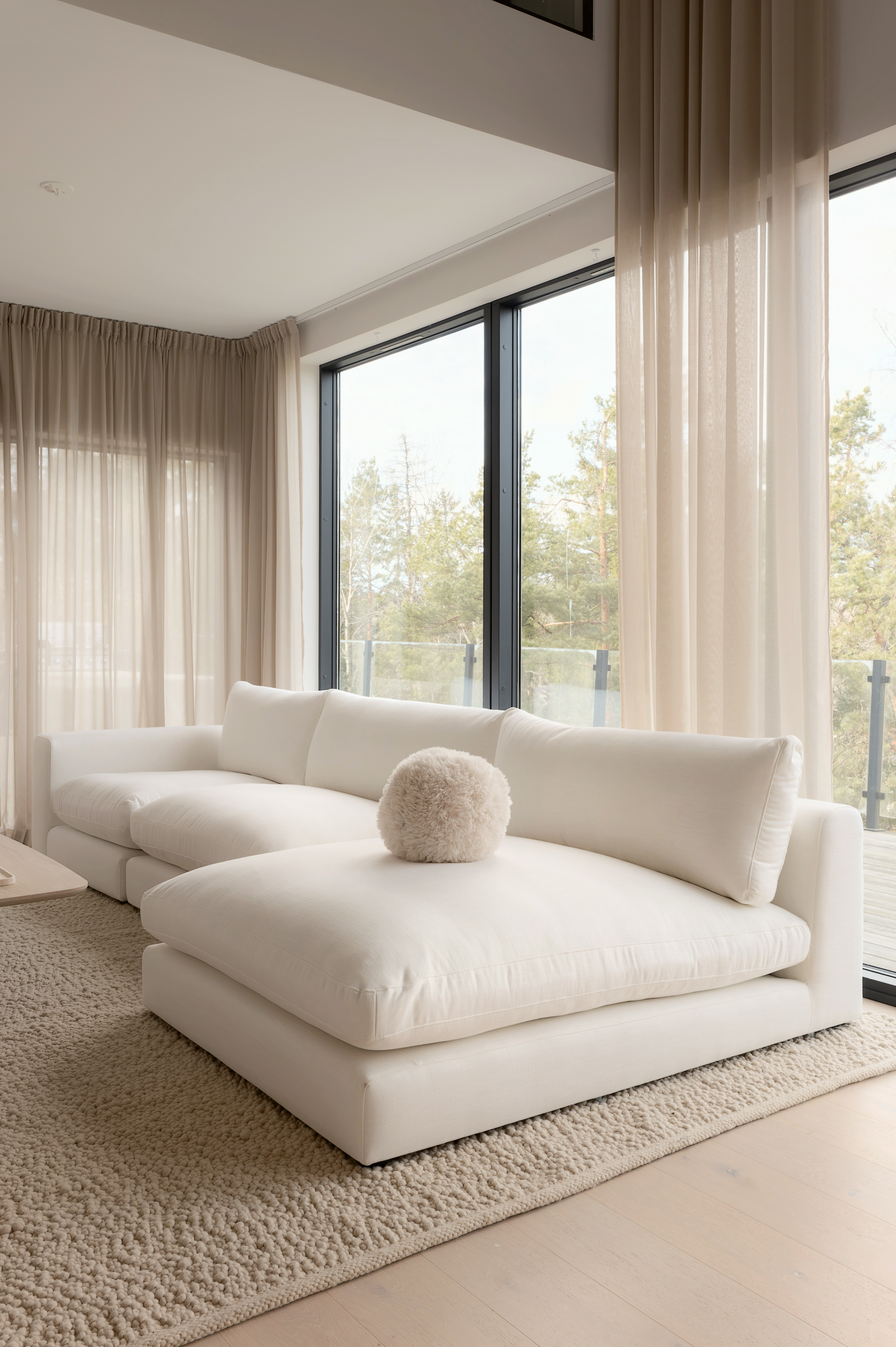 Sleepo Collection Capri 1,5-seters Divanmodul Høyre Armstøtte Hvit 142x155