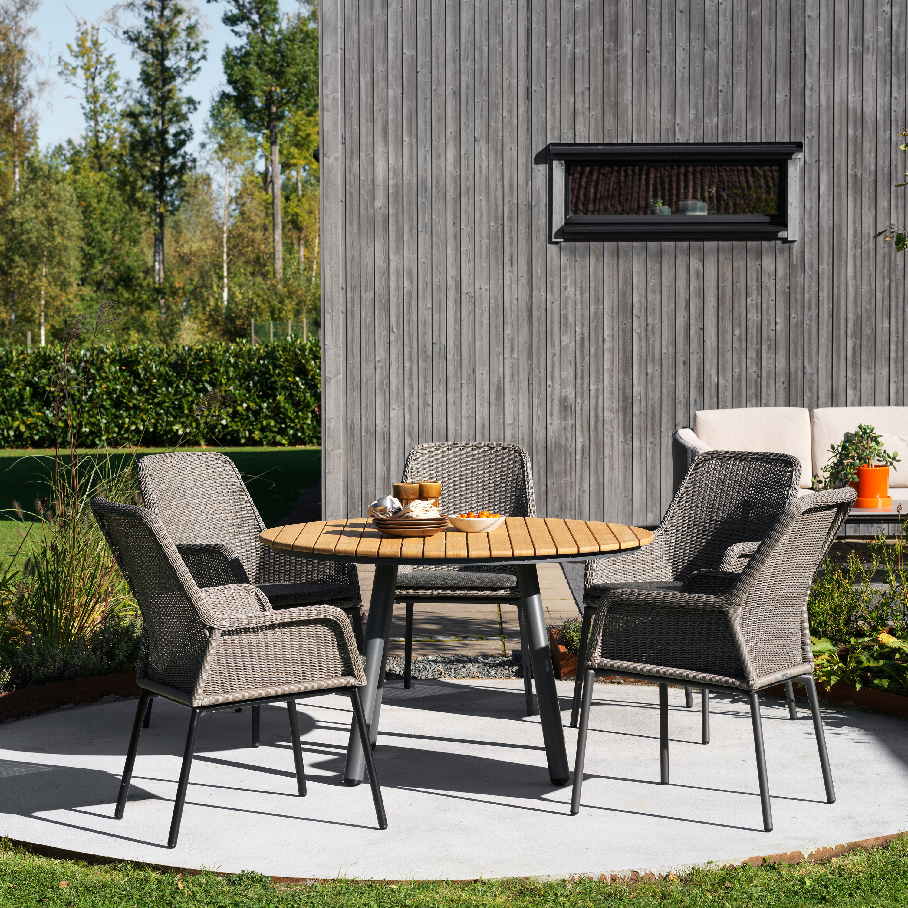 Brafab Bam Bo Matbord Nordic Green/Bambu Ø120