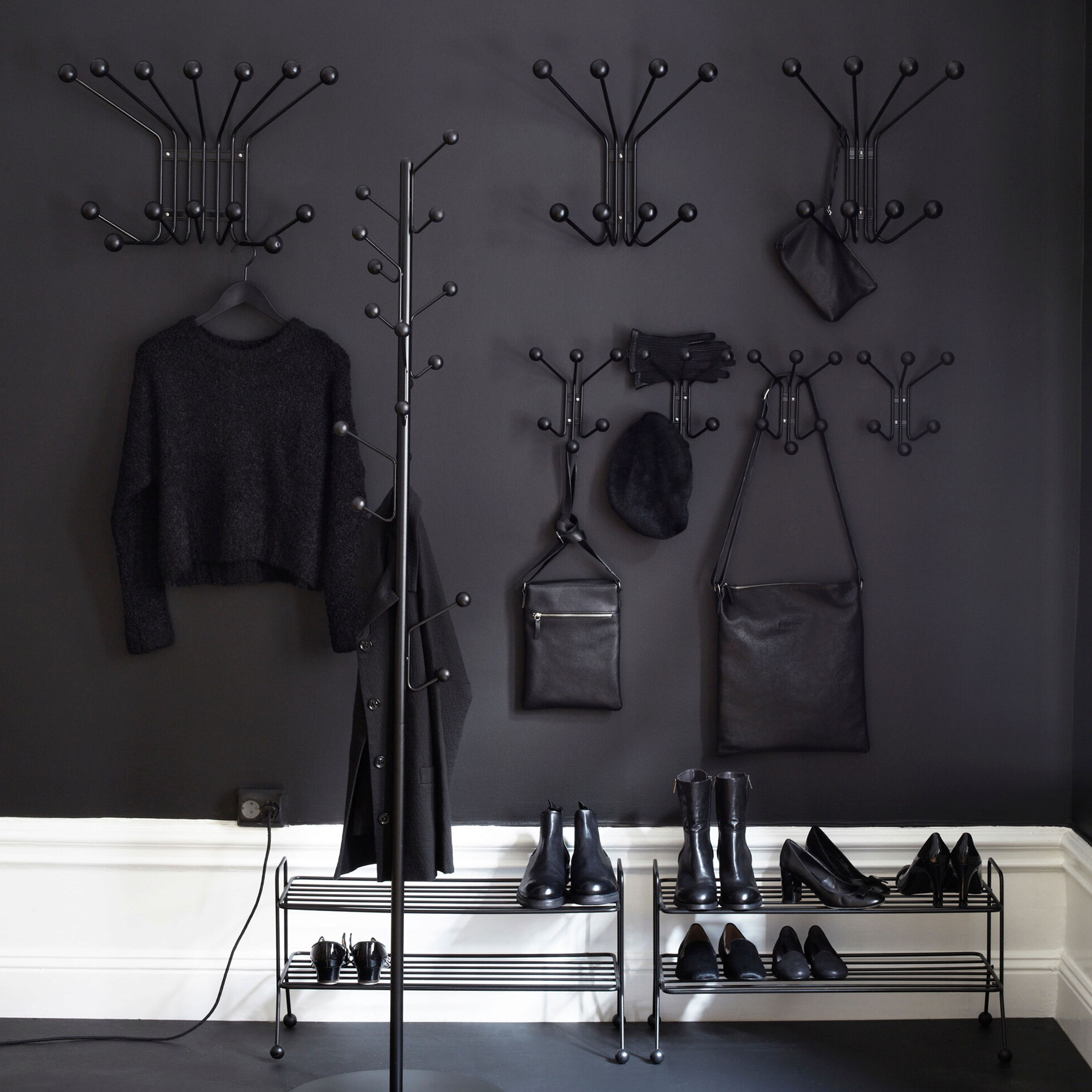 Maze Bill Coat Rack Black Large