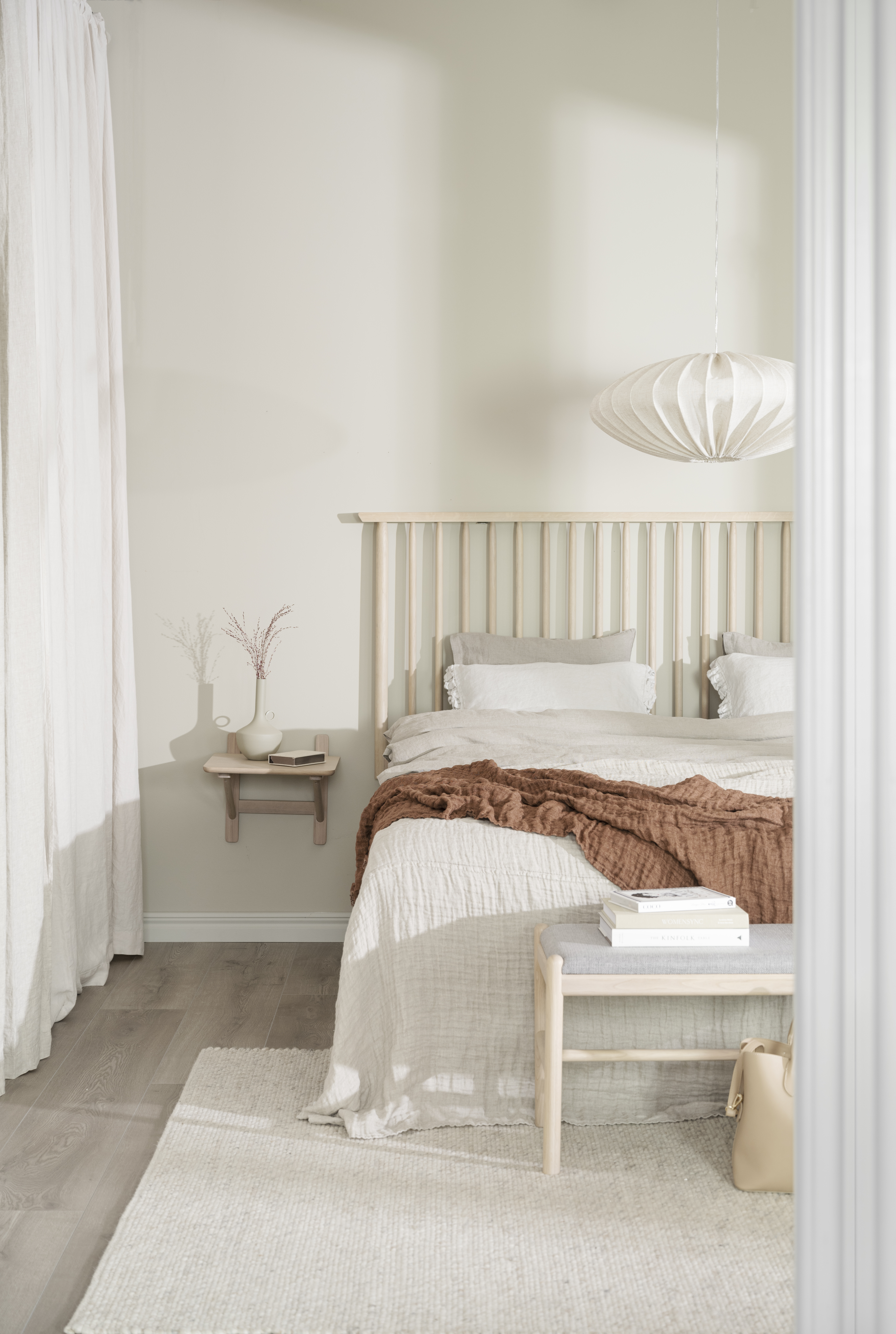Rowico Home Camrose Sängbord Vitpigmenterad Ek