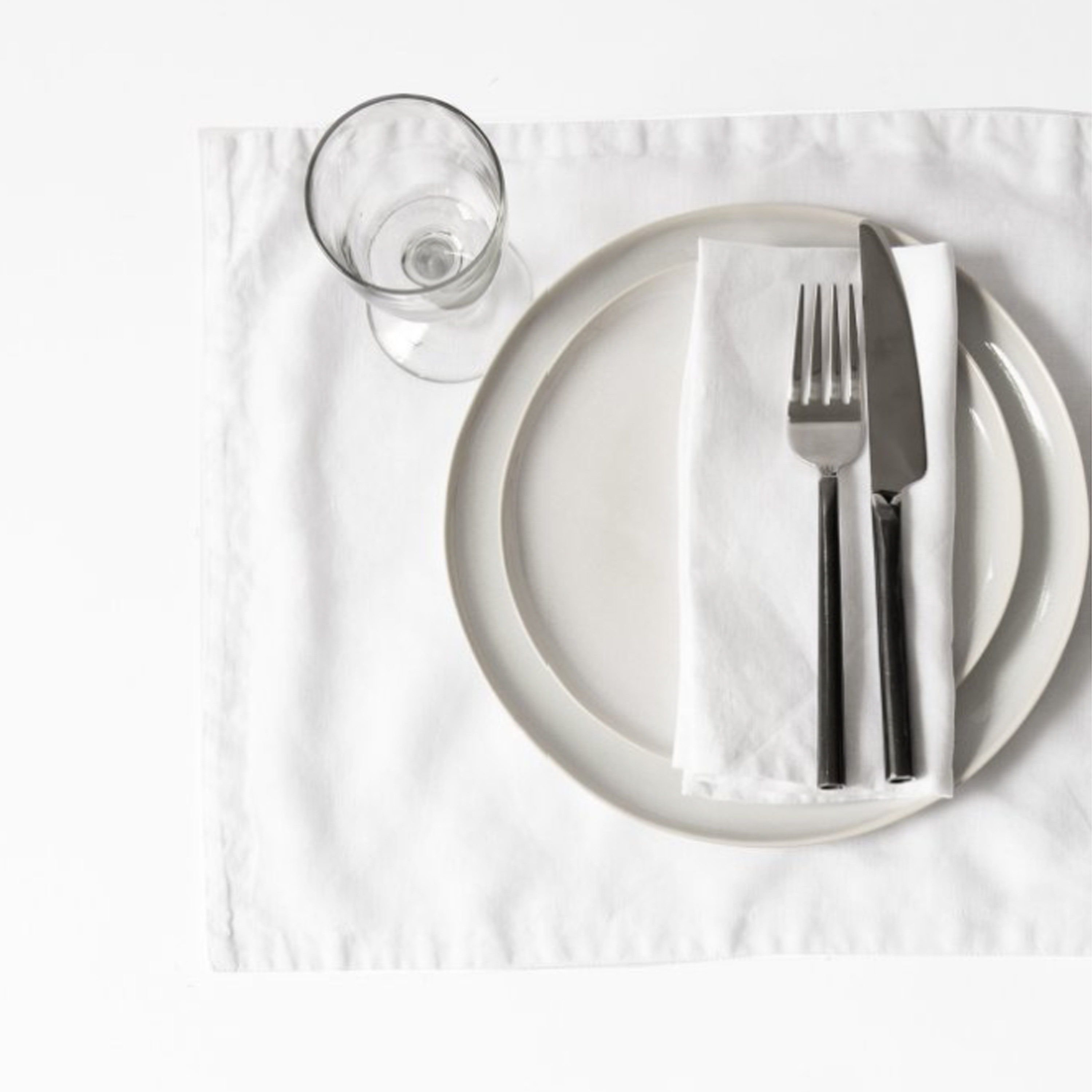 Tell me more Pehmustematto Pellava Valkaistu Valkoinen