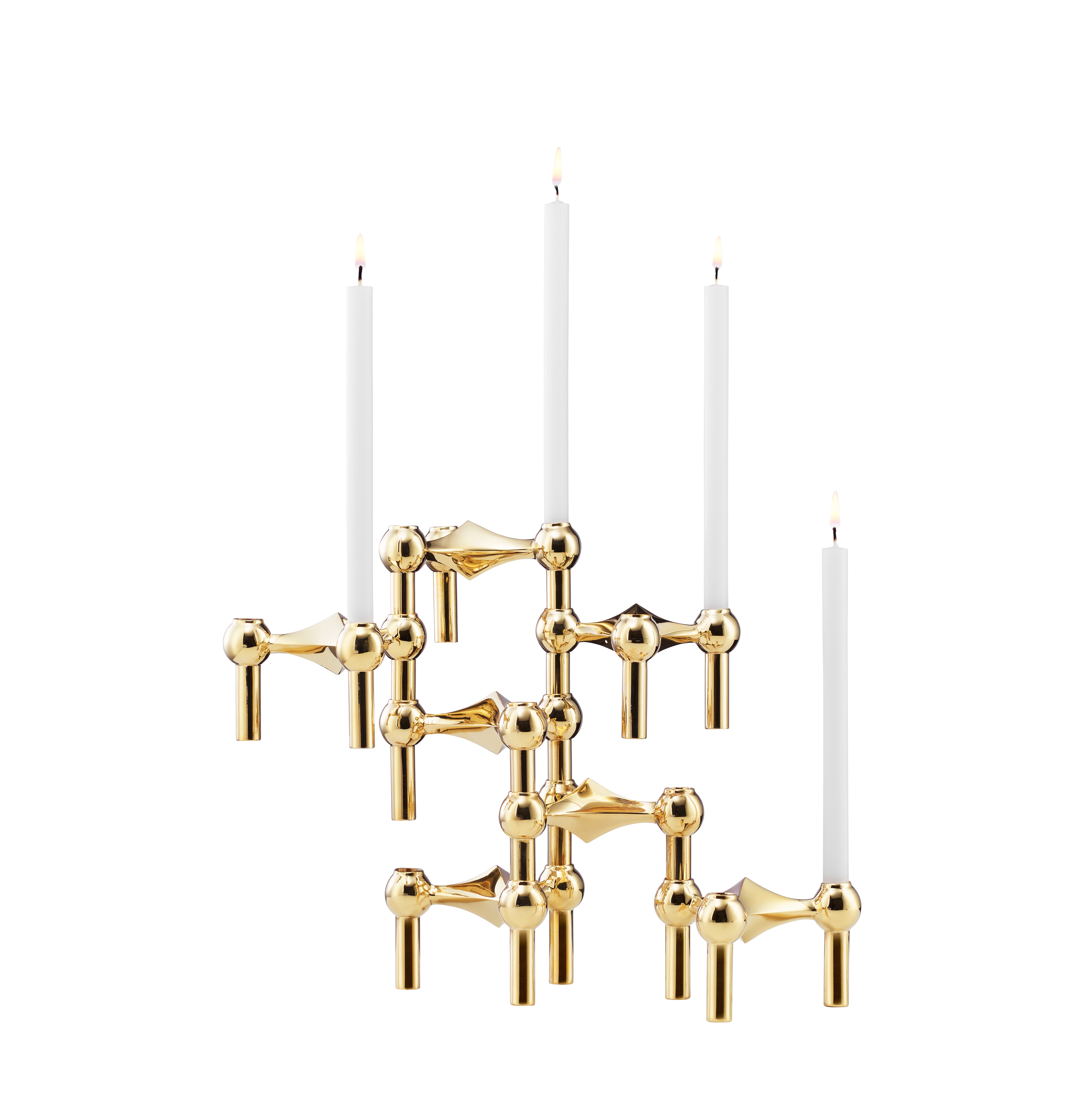 Stoff STOFF Nagel Lysestake Solid Brass 3-pakning