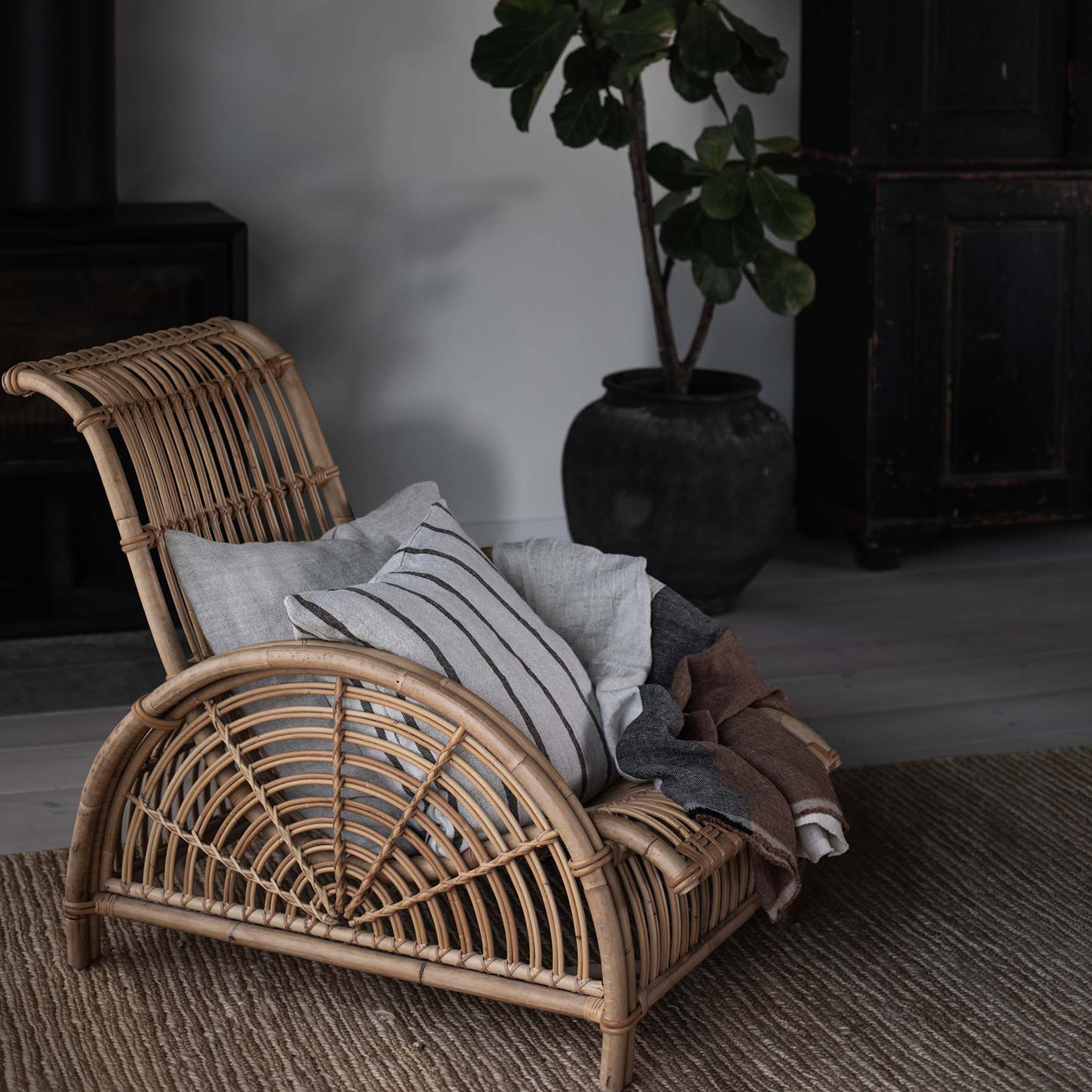 Tell me more Malou Kuddfodral Linne Natural 60x60