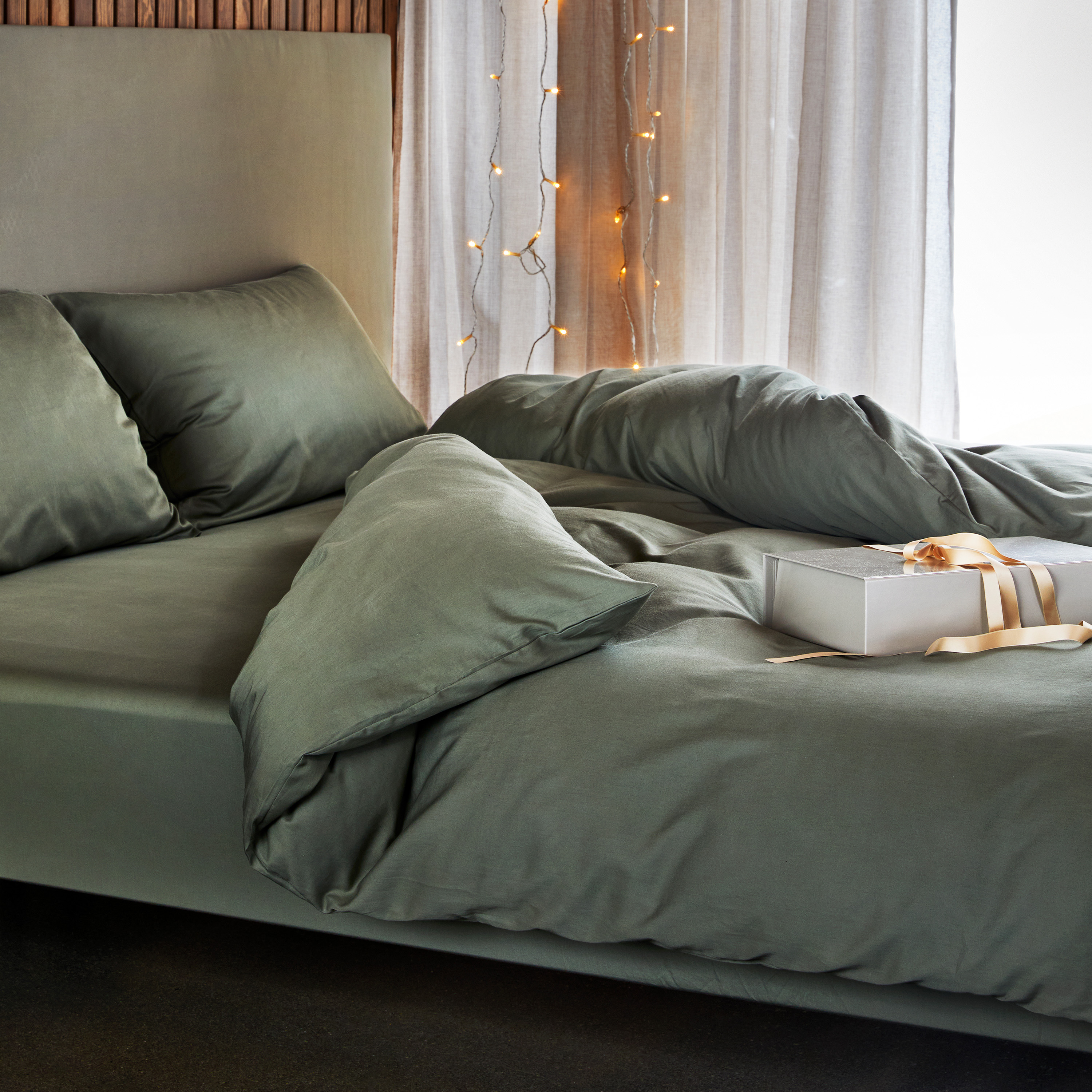 Høie Harmoni 2-osainen pussilakanasetti Vihreä