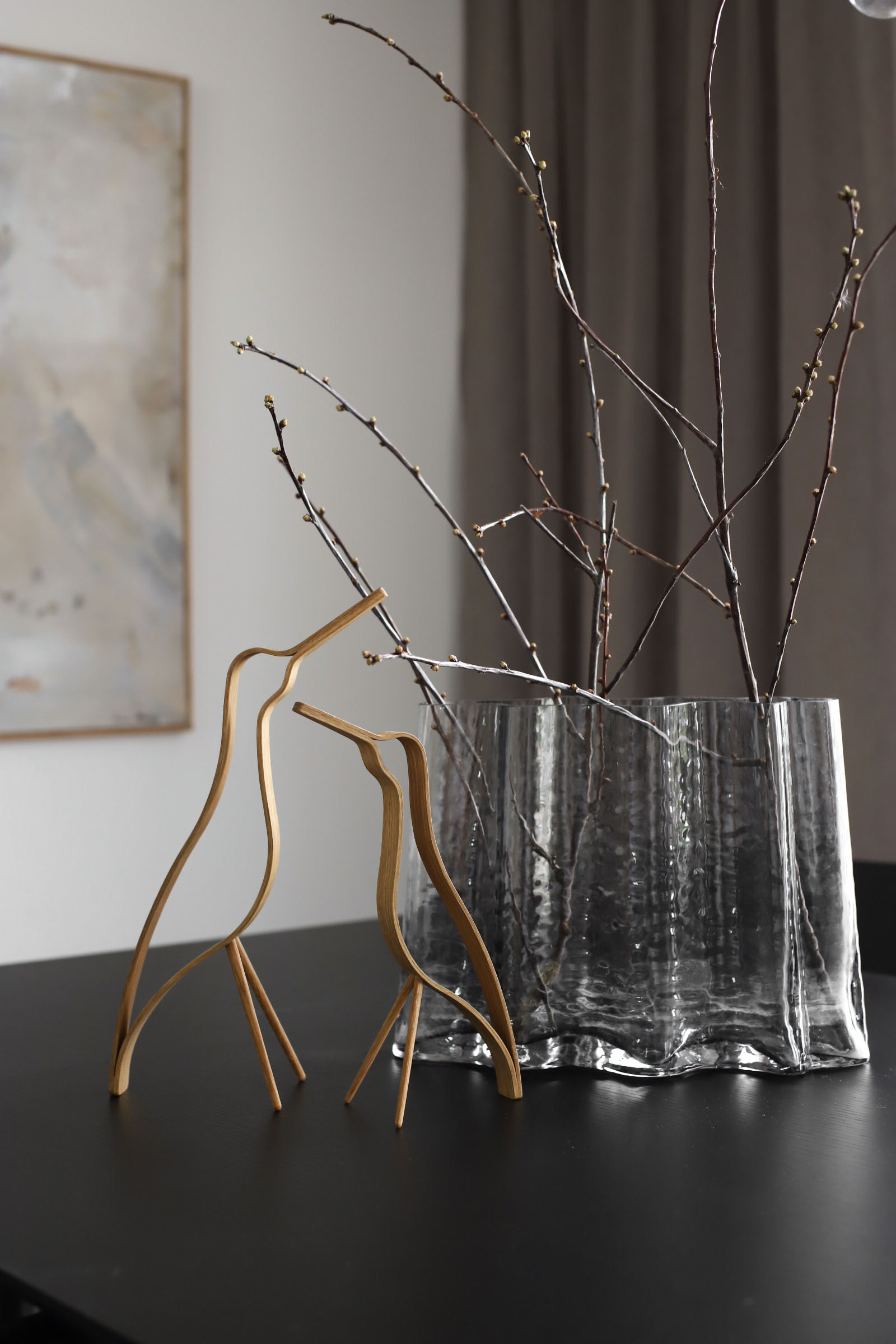 Cooee Design Woody Bird High Dekoration Oak 32cm