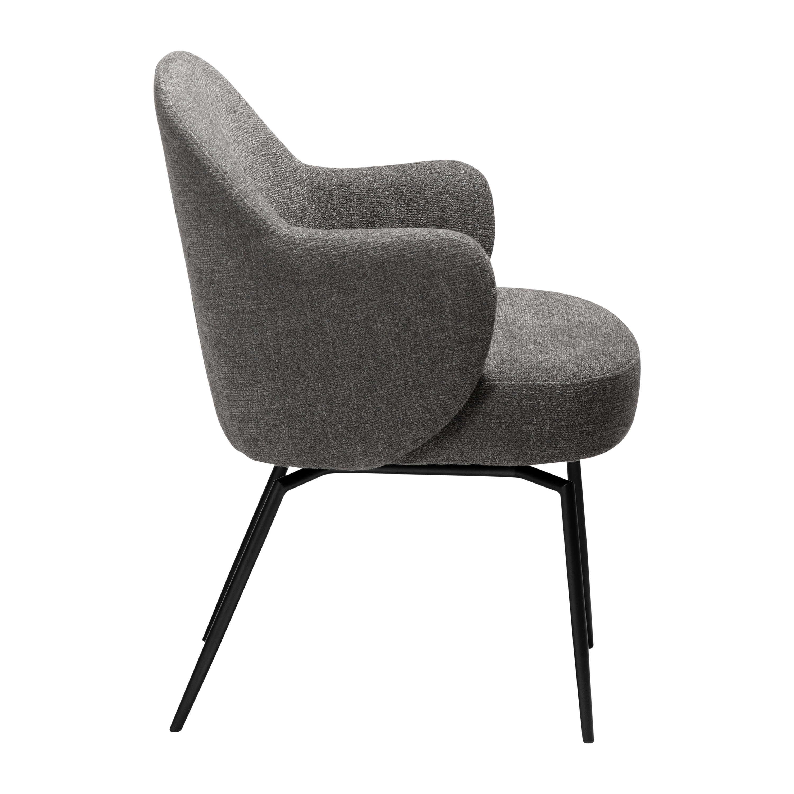 Dan Form Bae Swivel Nojatuoli Pebble Earth Bouclé/Musta