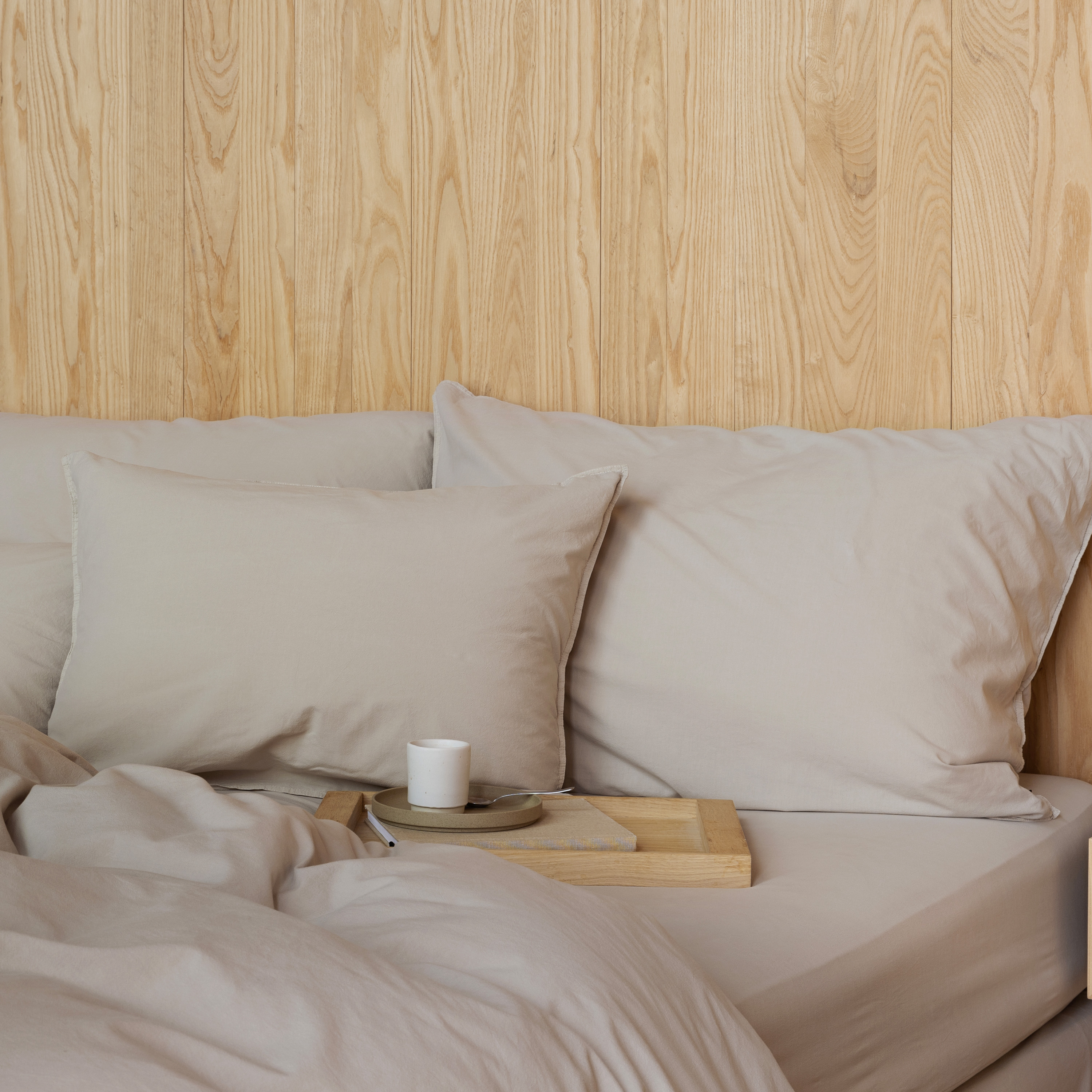 Høie Frøya Pussilakanasett Beige 150x210/50x60