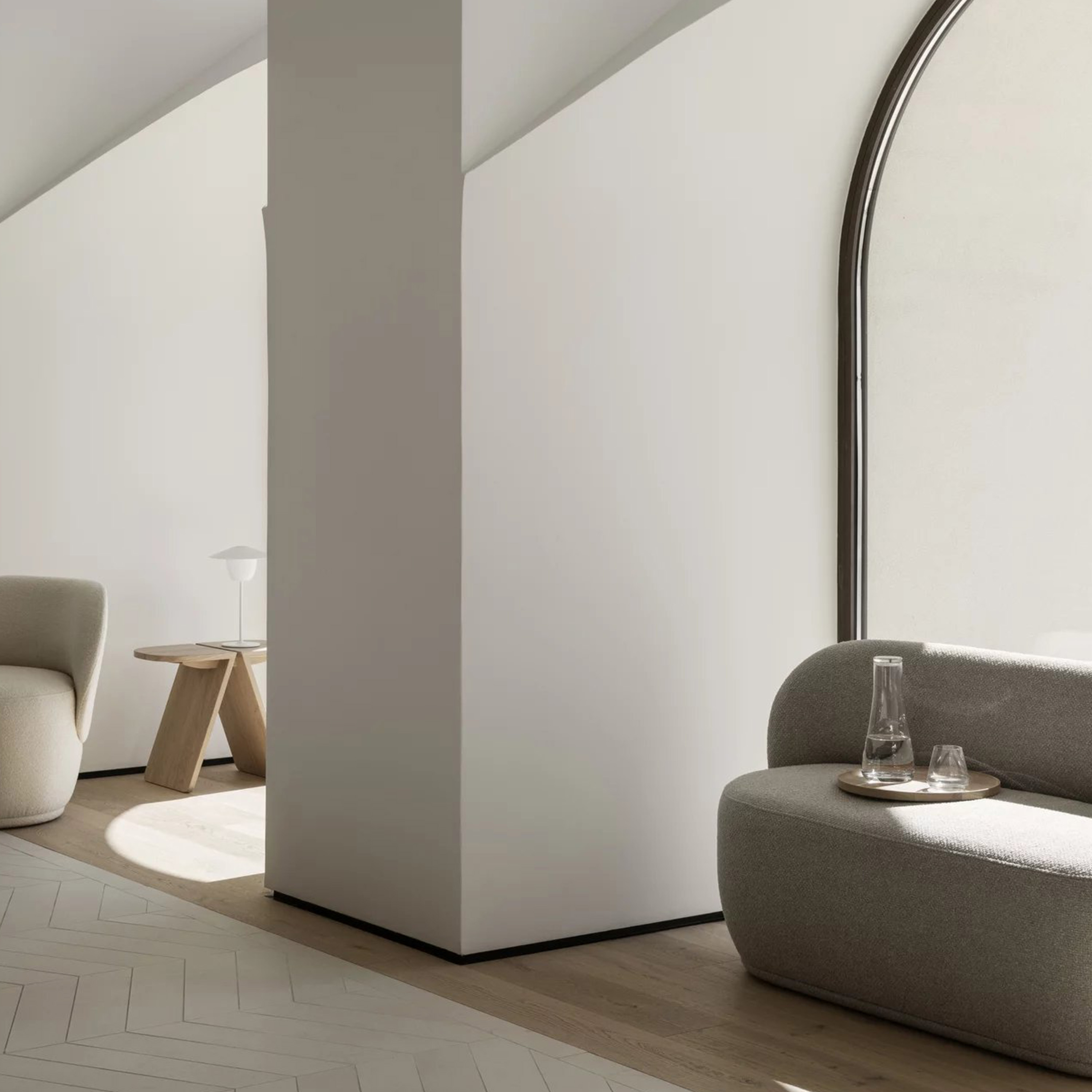 Blomus Kuon 2-istuttava Sohva Socia Taupe 137cm