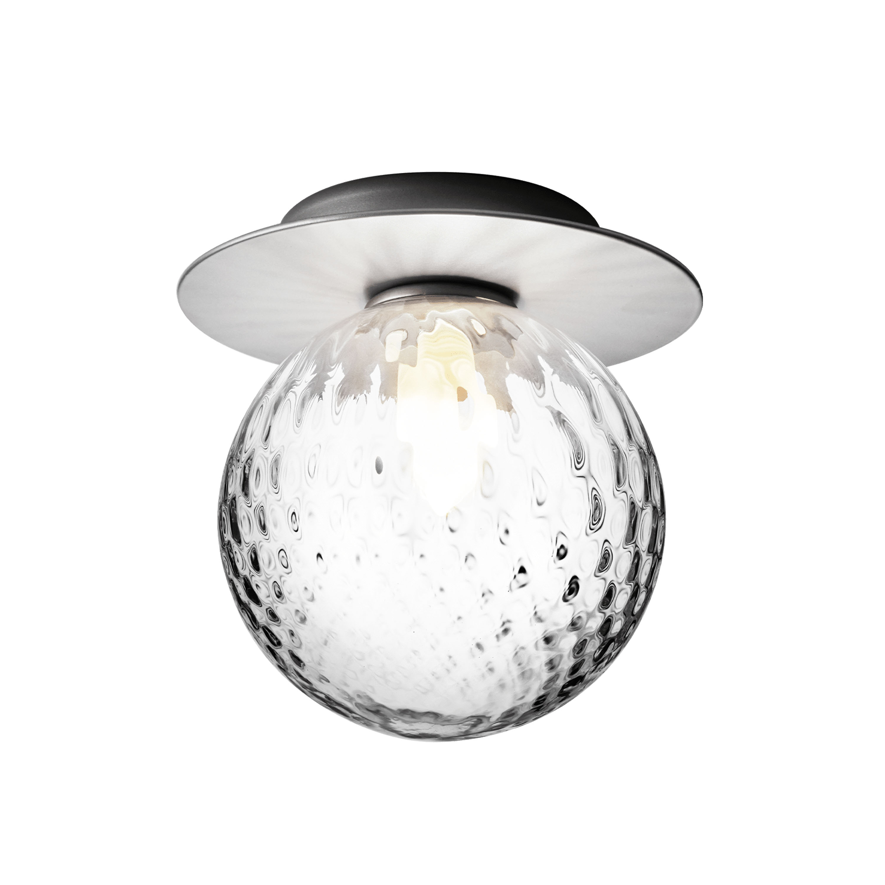 Nuura Liila 1 Vägg-/taklampa Light Silver/Optic Clear Medium