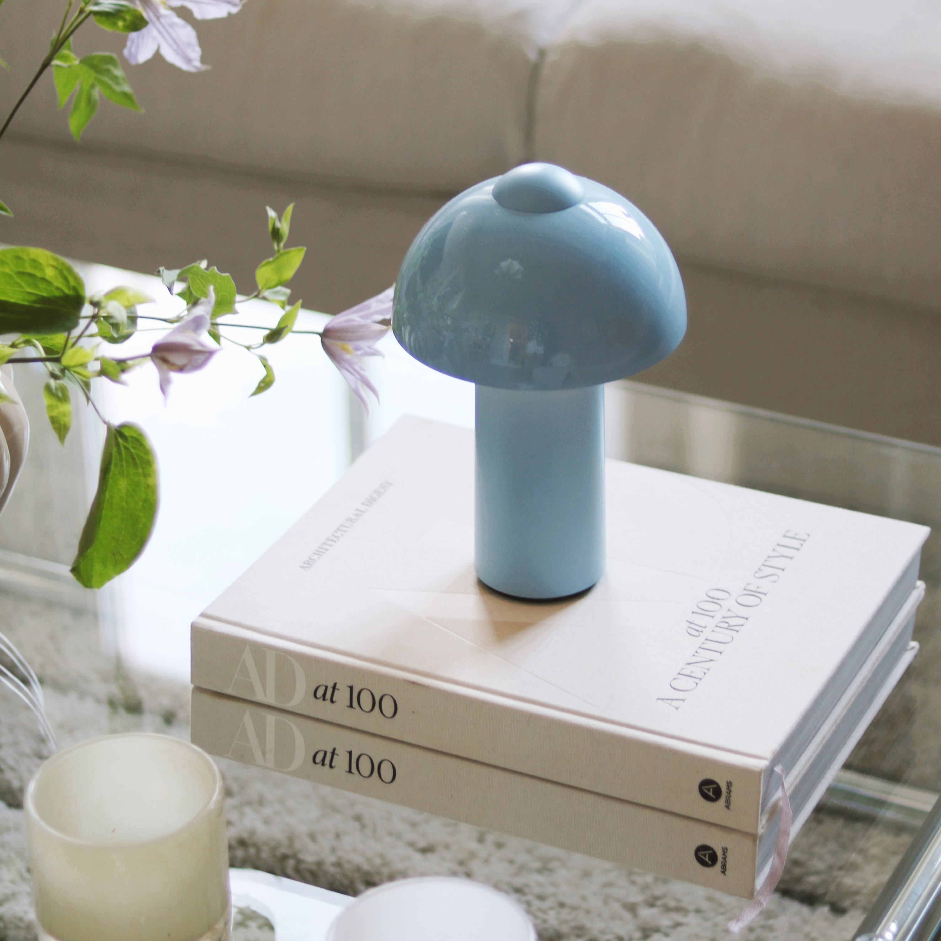 Globen Lighting Buddy Portable Table Lamp Light Blue 25cm