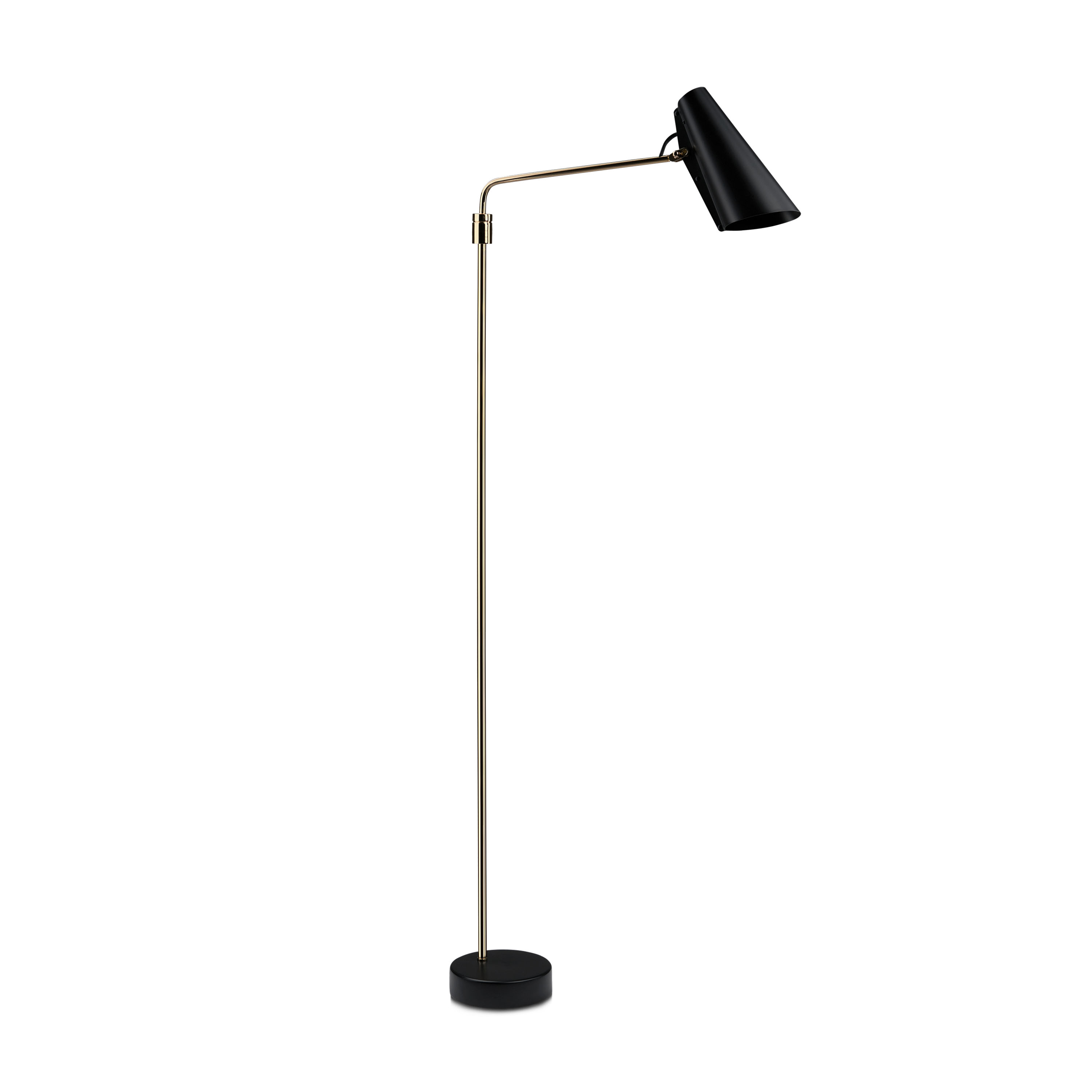Northern - Birdy Stehlampe swing Black/Brass - Schwarz - Bodenlampen
