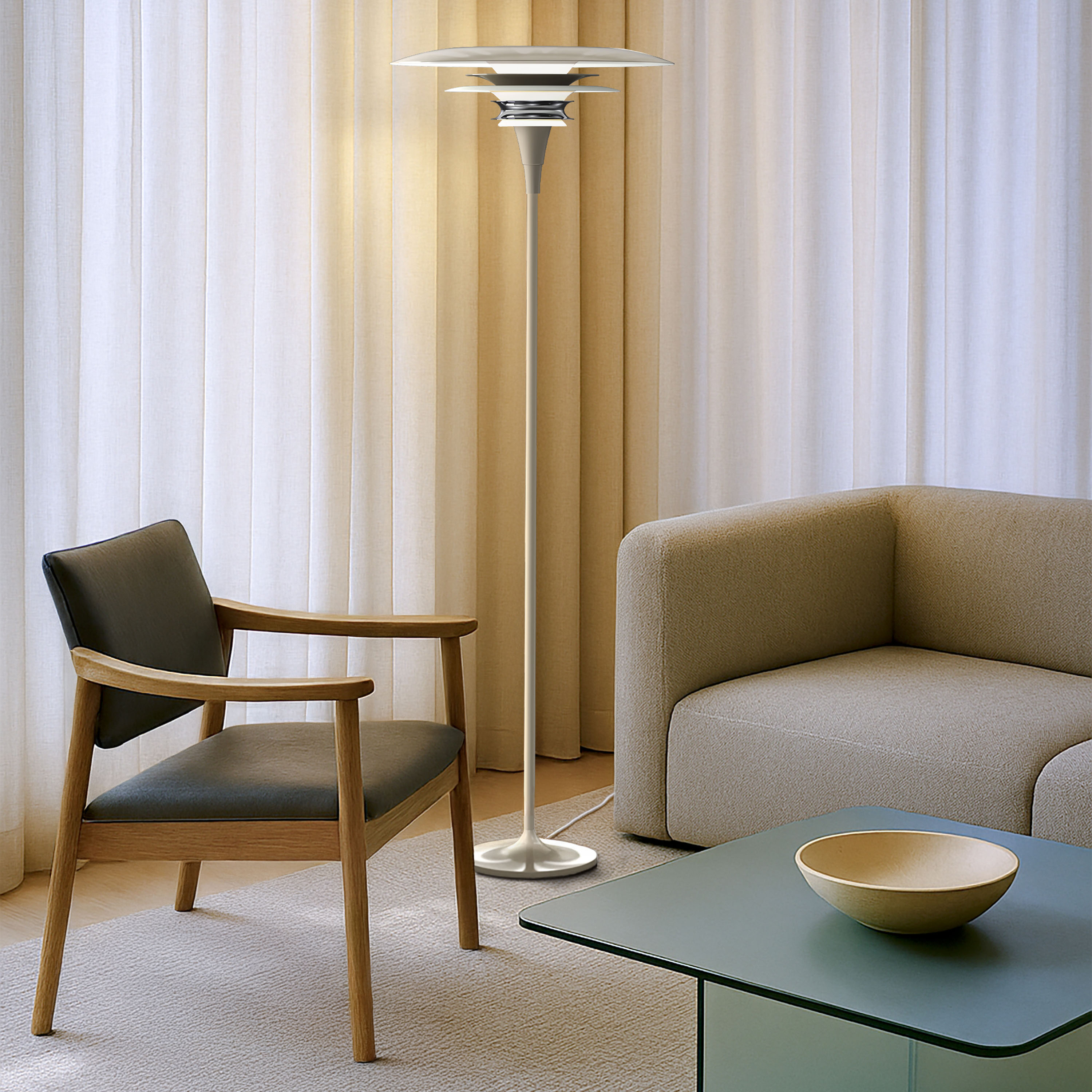 Belid Diablo Lattiavalaisin Soft greige Ø50