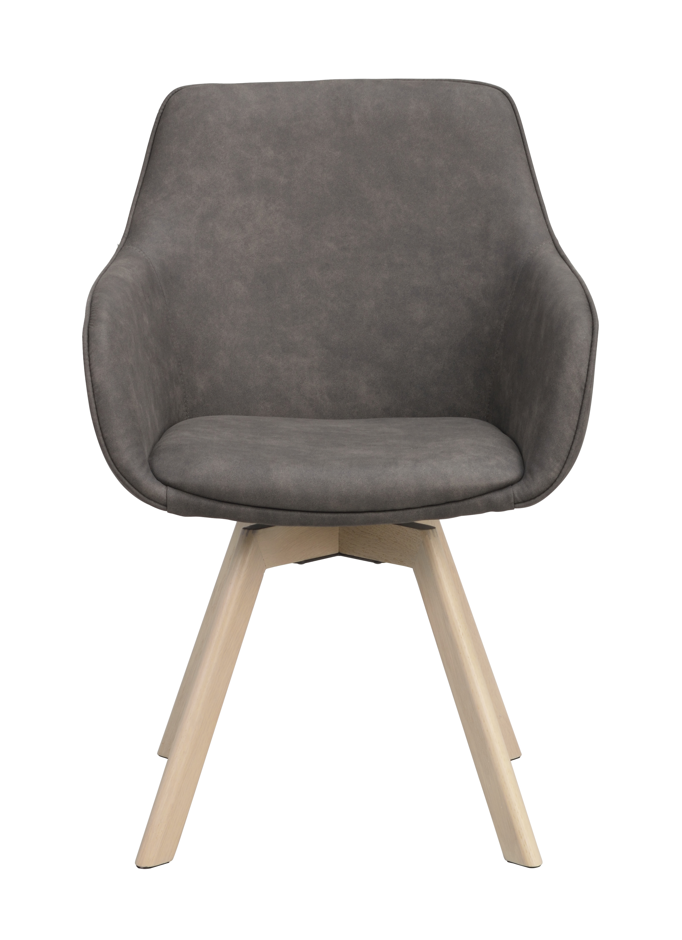 Rowico Home Alison Karmstol Mörkgrå Microfiber/Vitpigmenterad