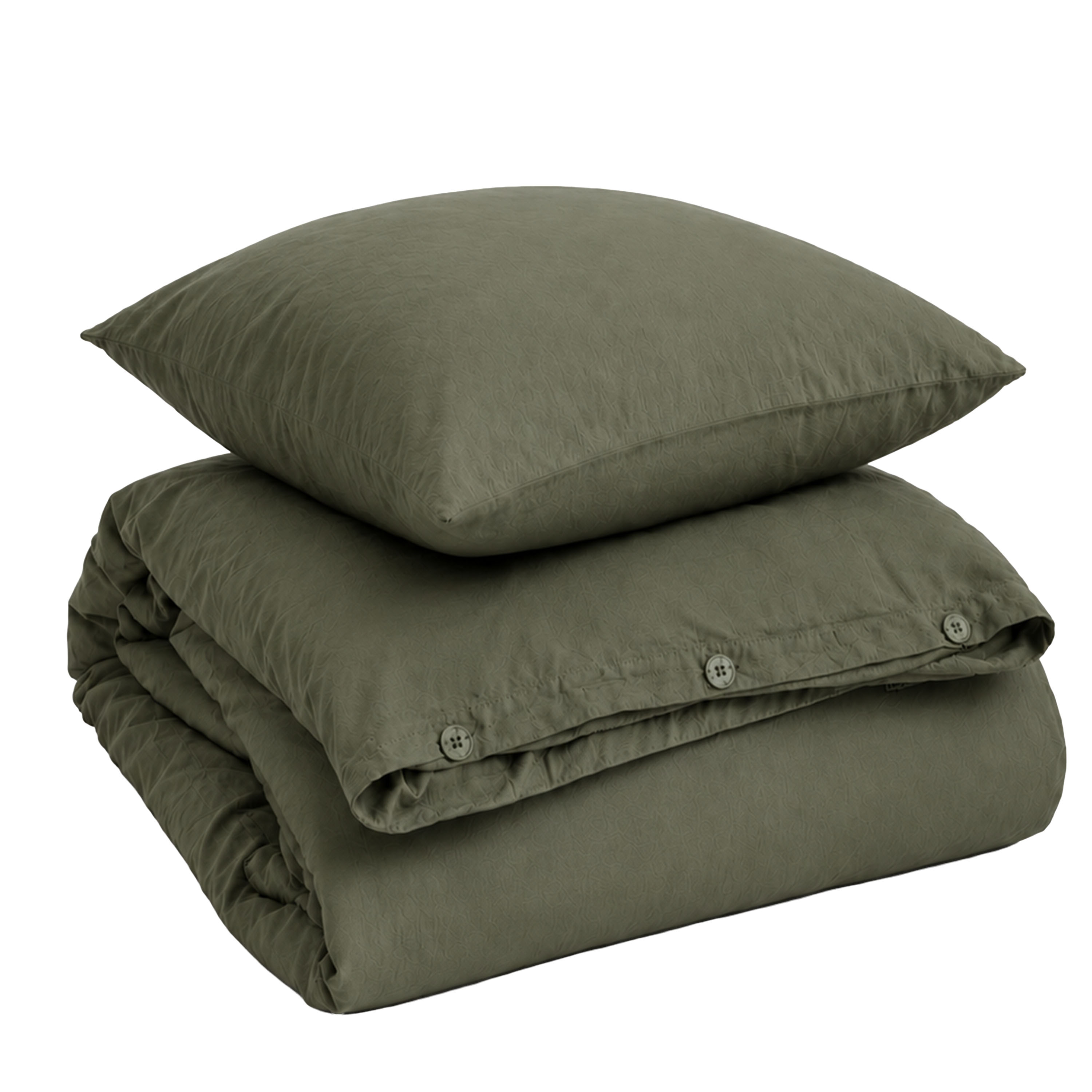 Bamboo Påslakan-set Moss Green Enkel