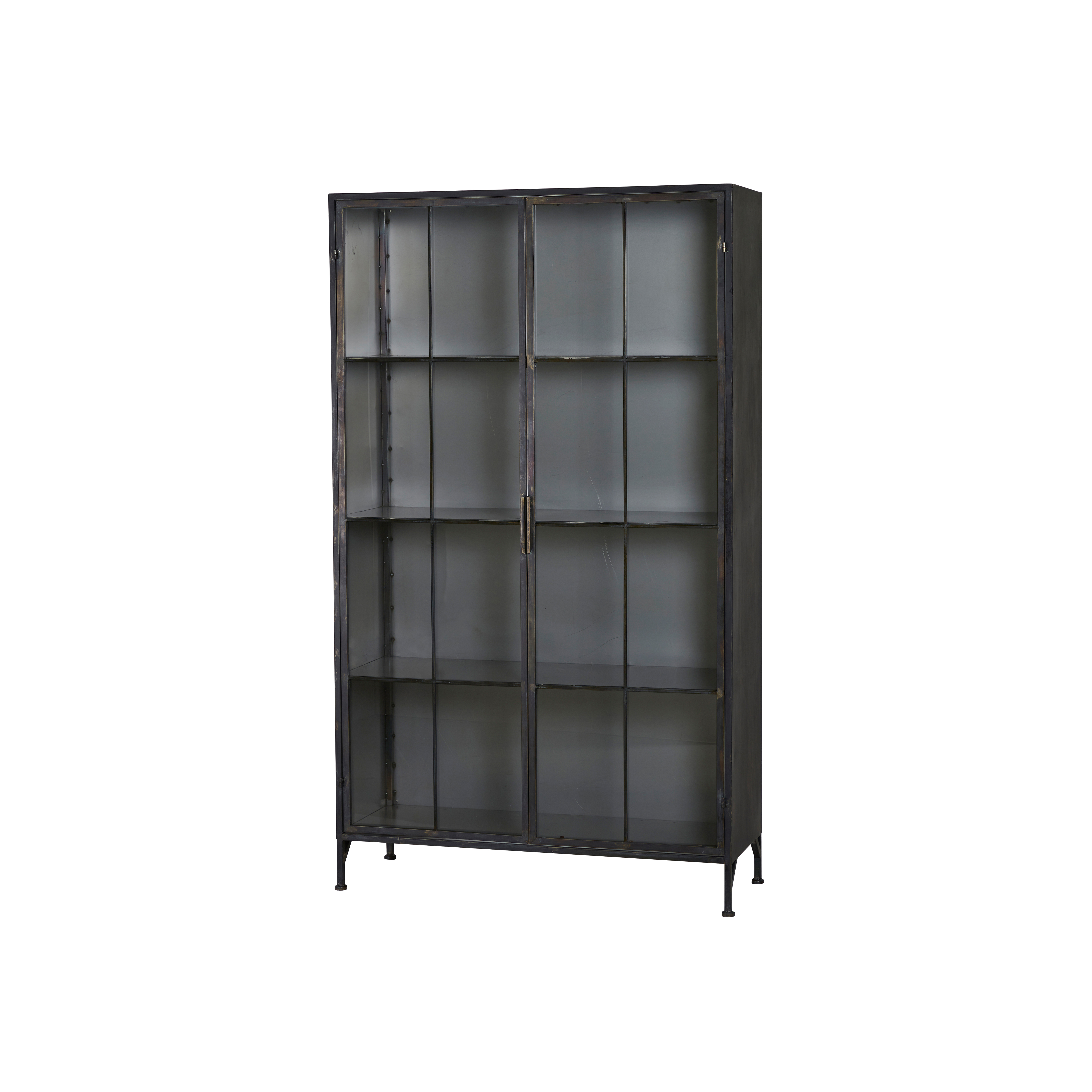 Wikholm Form - Bremen Vitrine Schrank Antik 189cm - Schwarz - Vitrinenschrank