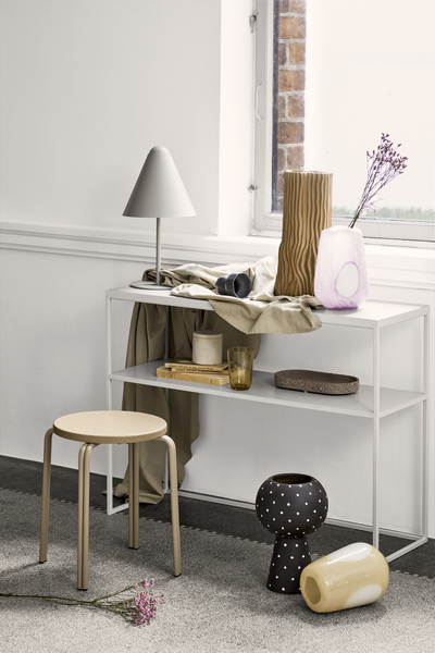 Broste Copenhagen Ada Dot Vas Gold Fleece Yellow Ø18