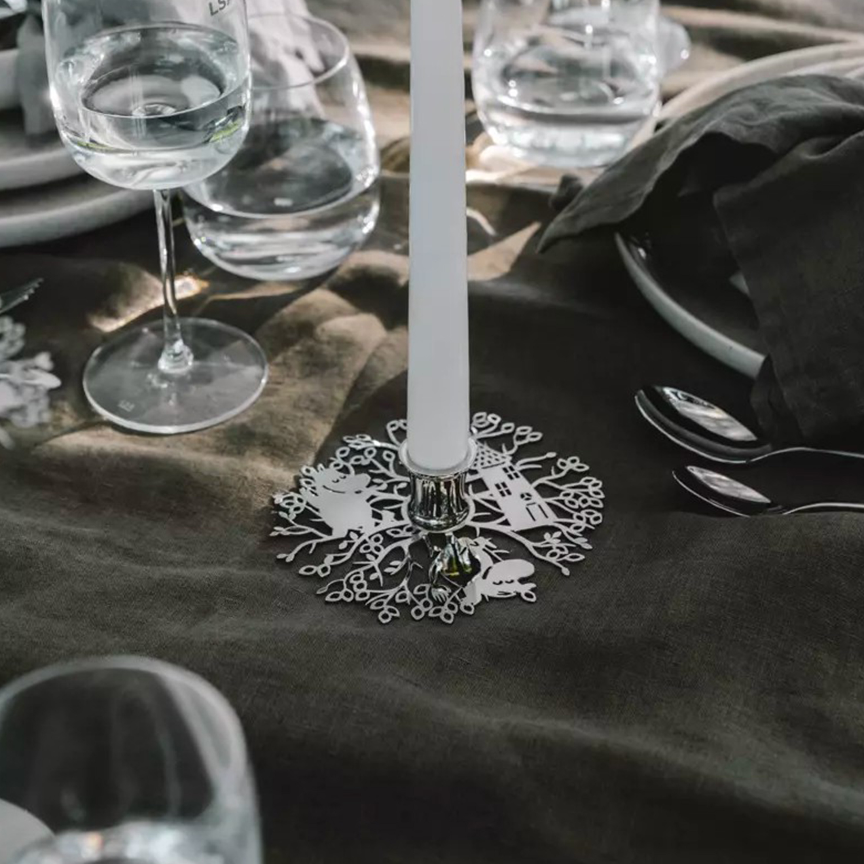 Hilke Collection Hilke X Muumi No.1 Kynttilänjalka Hopea 13cm