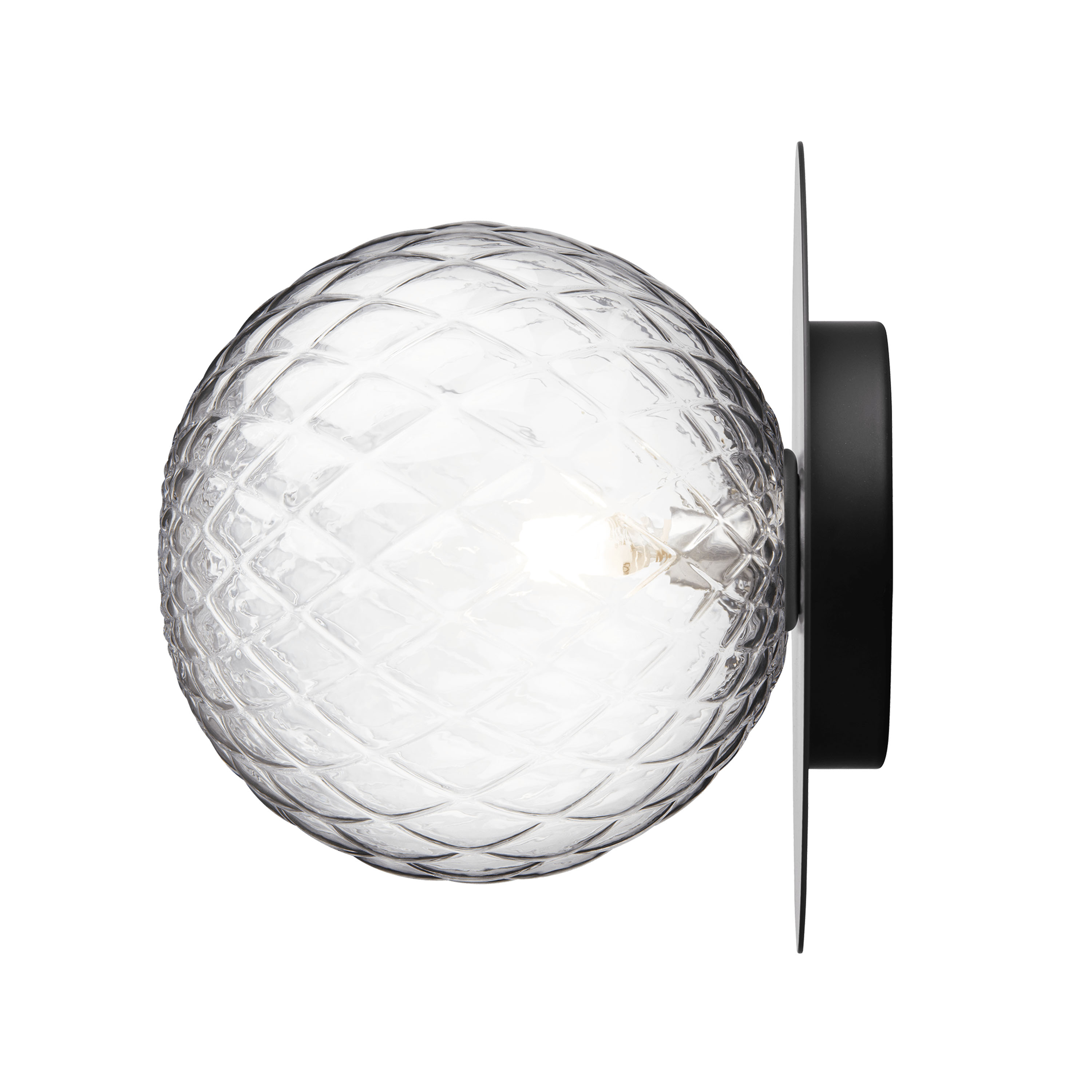 Nuura Liila 1 Vägg-/taklampa Black/Optic Clear Large