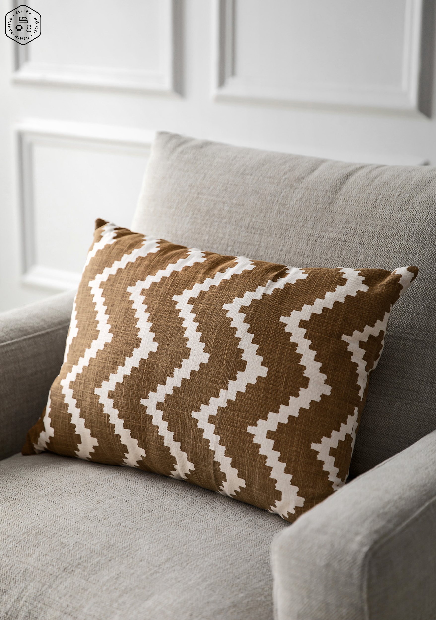 Chhatwal &amp; Jonsson Ikat Sema Outdoor Pyntepute Beige/Off-White 40 x 60