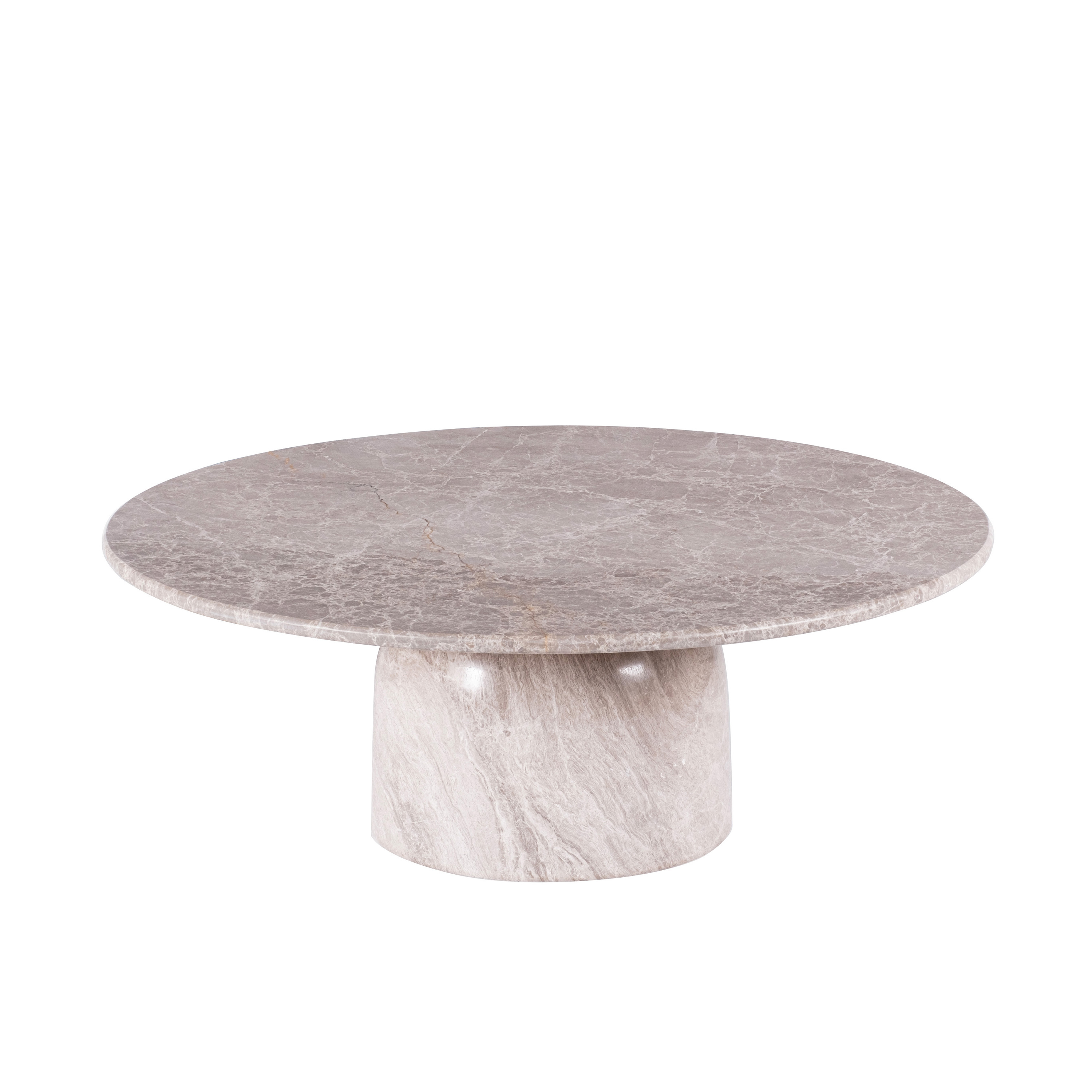Nicola Couchtisch Marmor Greige Ø95