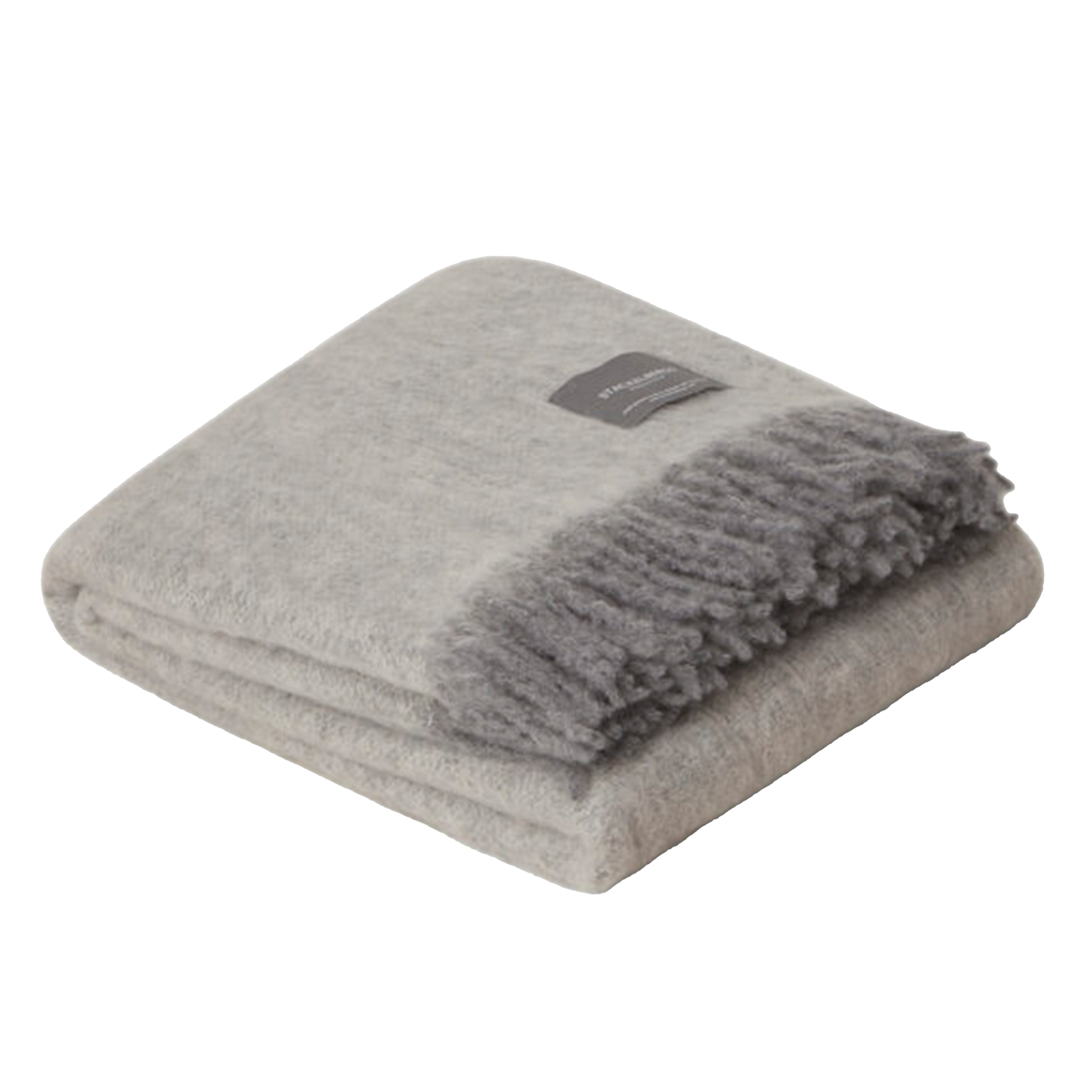 Mohair Pläd White/Shiffer Melange