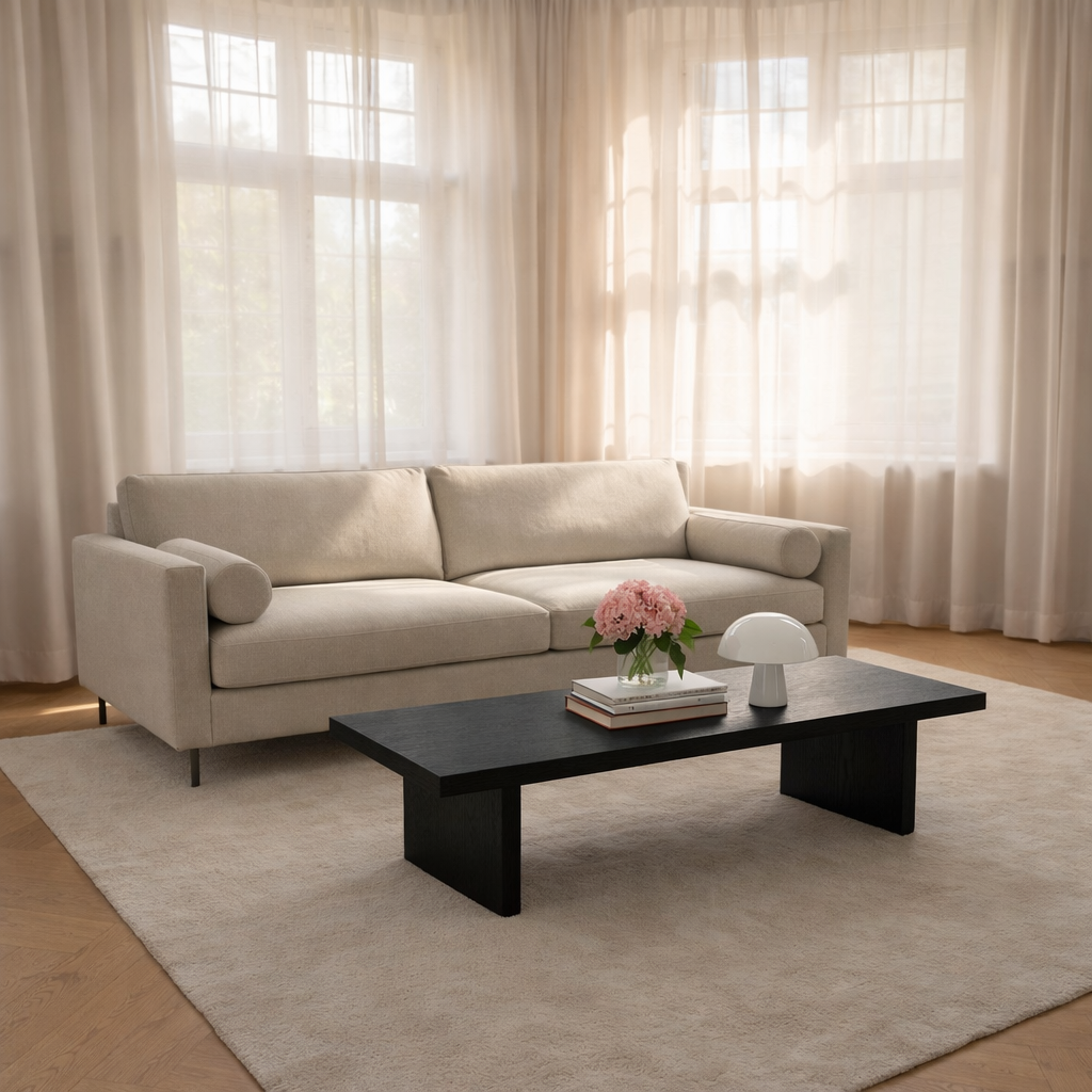 Sleepo Collection Kaia Couchtisch Schwarz gebeizte Eiche 130cm