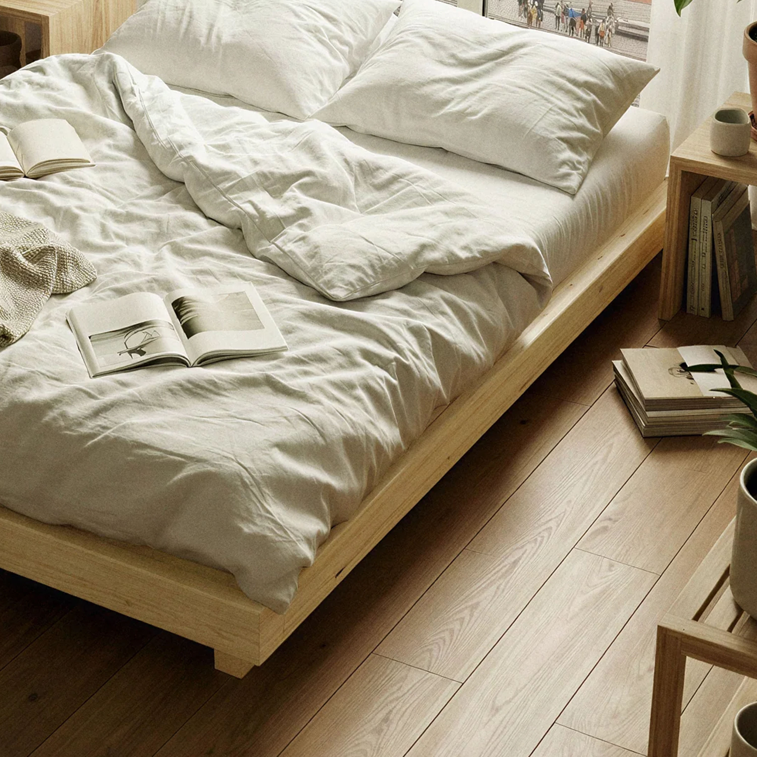 Karup Design Dock Bettrahmen Klarlack 90x200