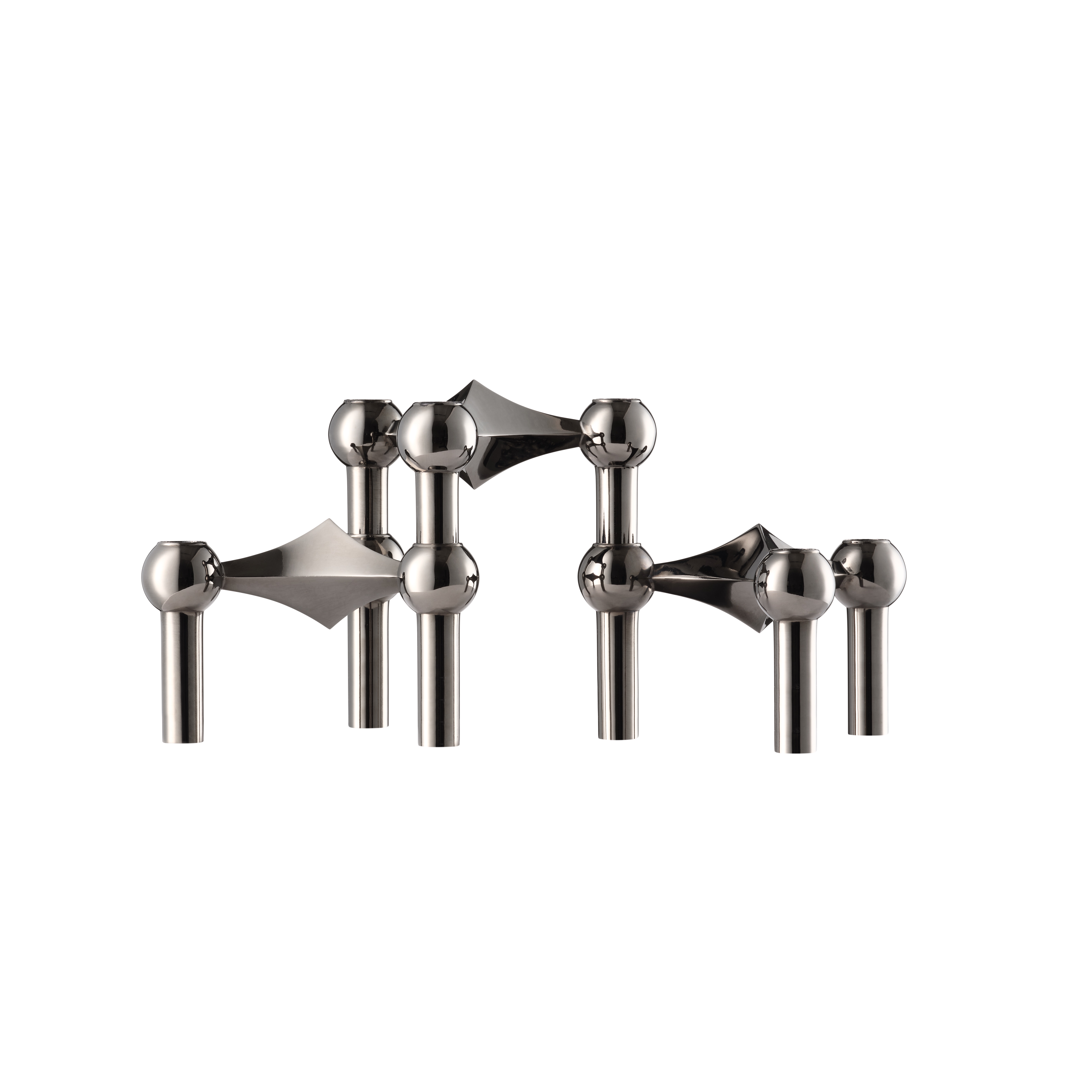 Stoff STOFF Nagel Ljusstake Black Chrome 3-pack