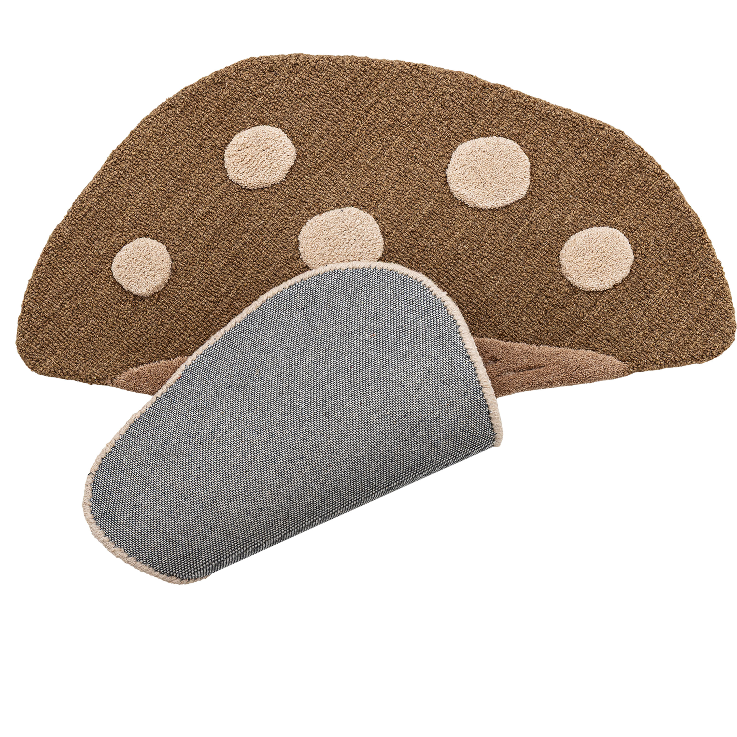 Bloomingville Mushroom Ullmatta Brown 85x90