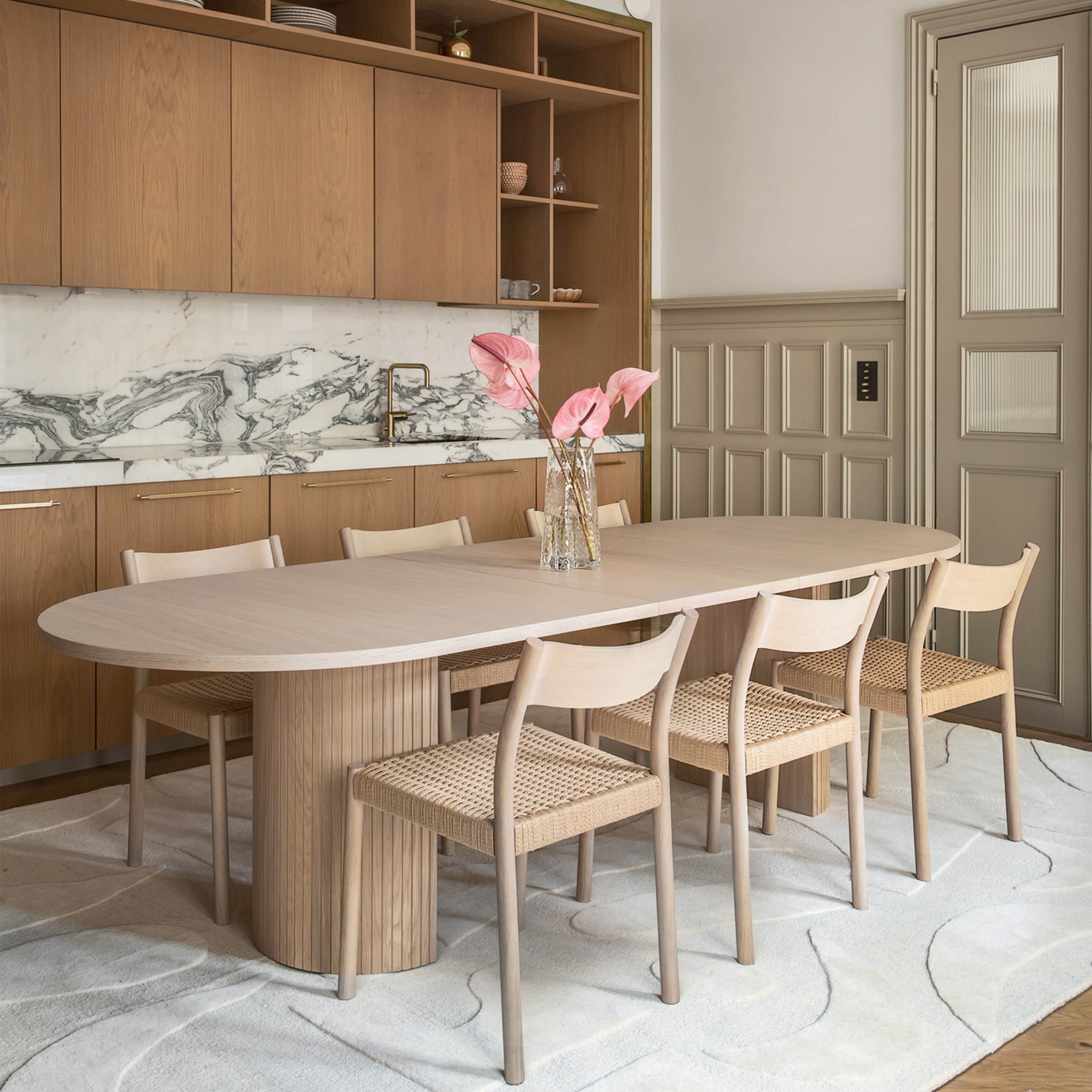 Sleepo Collection Bauer Matbord Vitoljad Ek 250+50