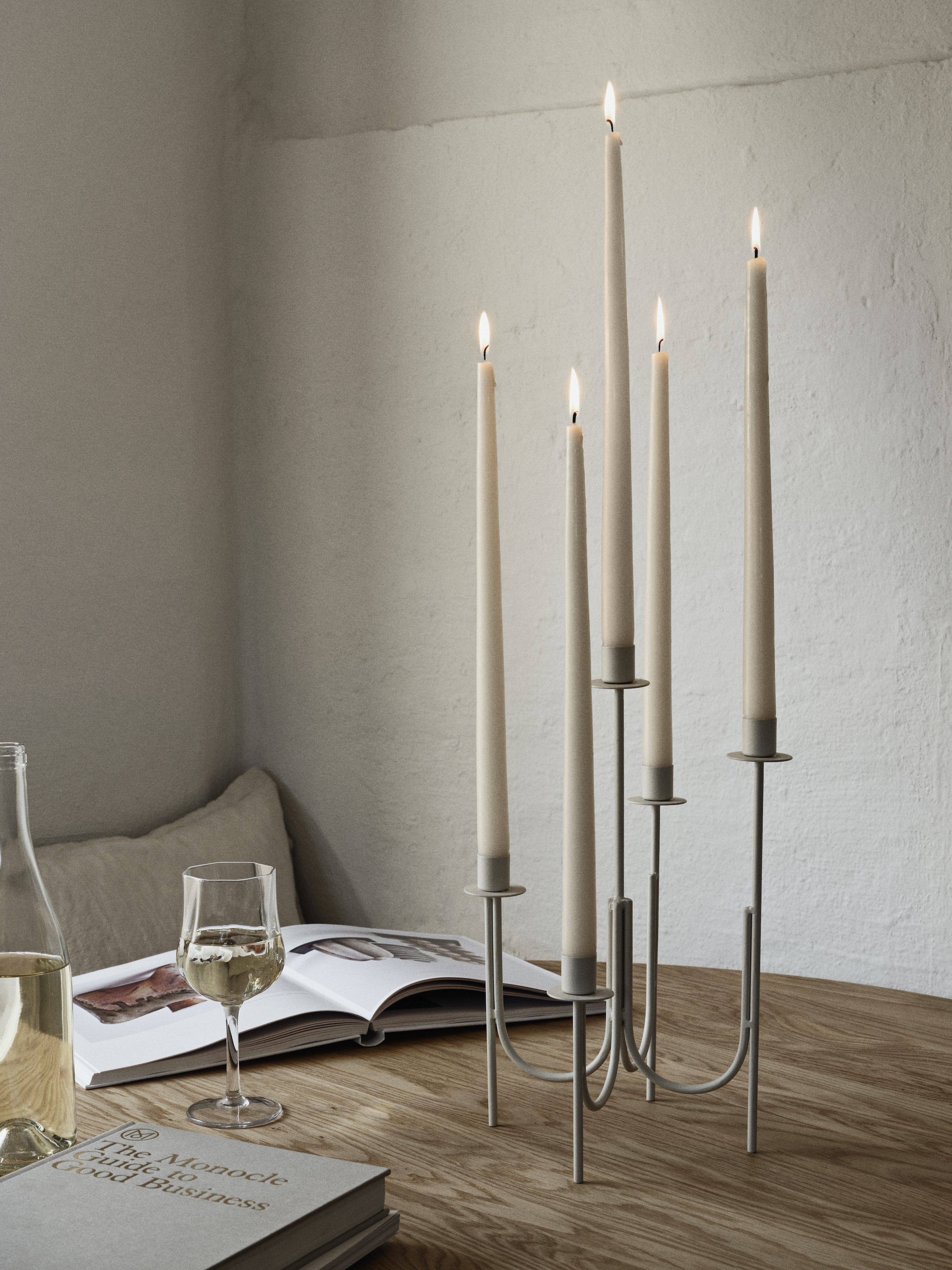 Broste Copenhagen Farri Ljusstake Light Warm Grey 36cm