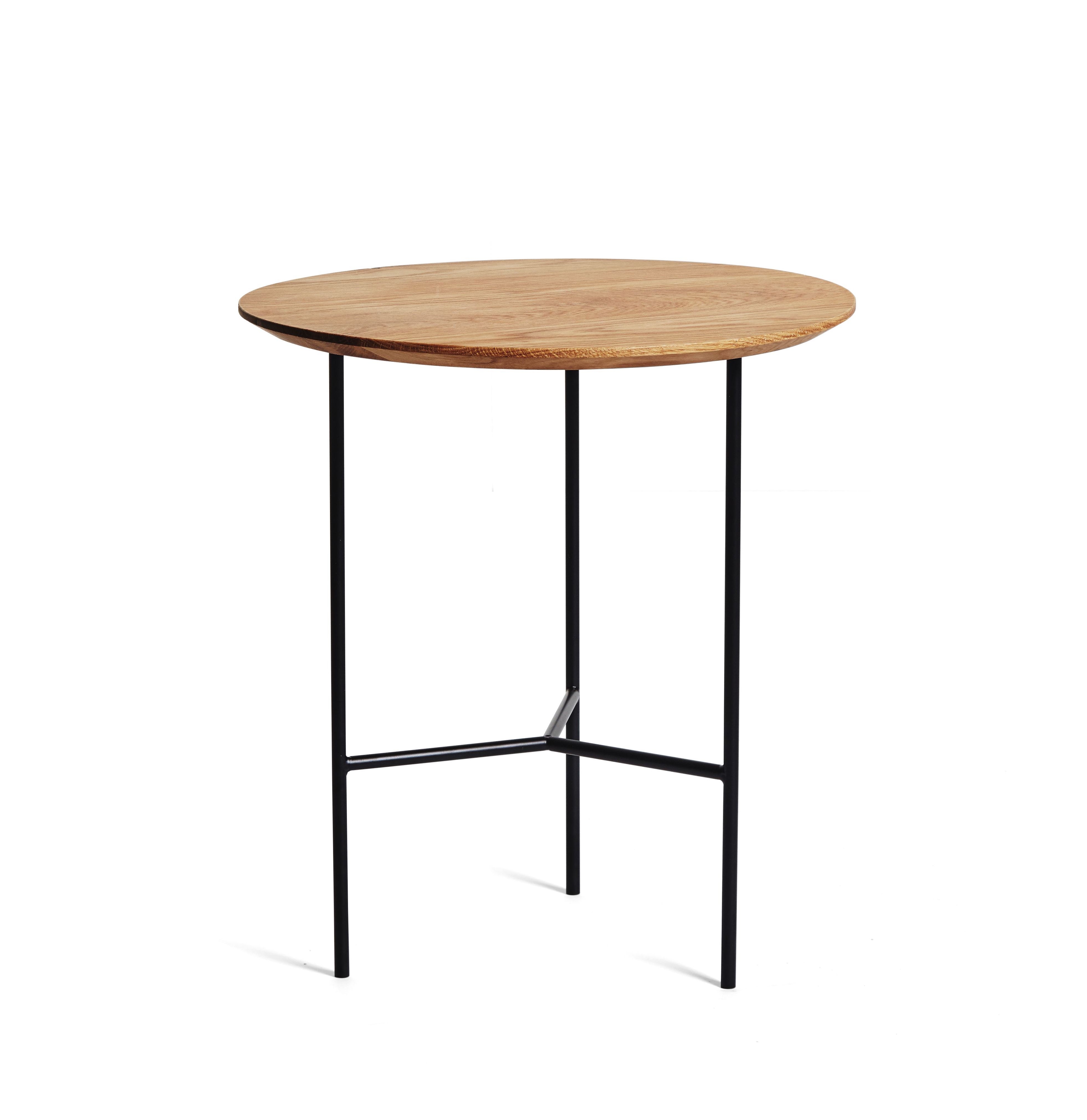 Tribeca Sidobord Oljad Ek/Svart Ø47