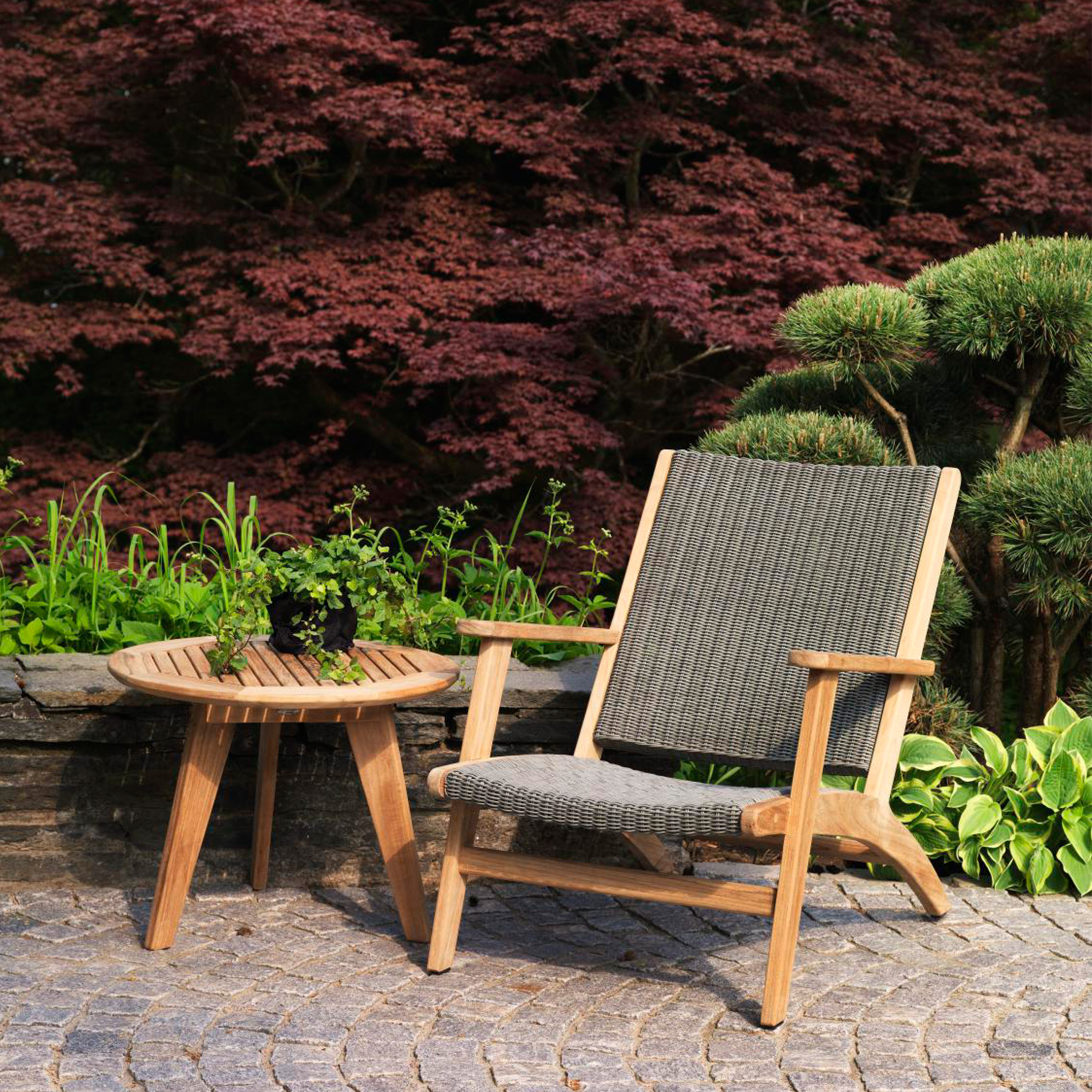 Brafab Kira Loungestol Natur/Grå