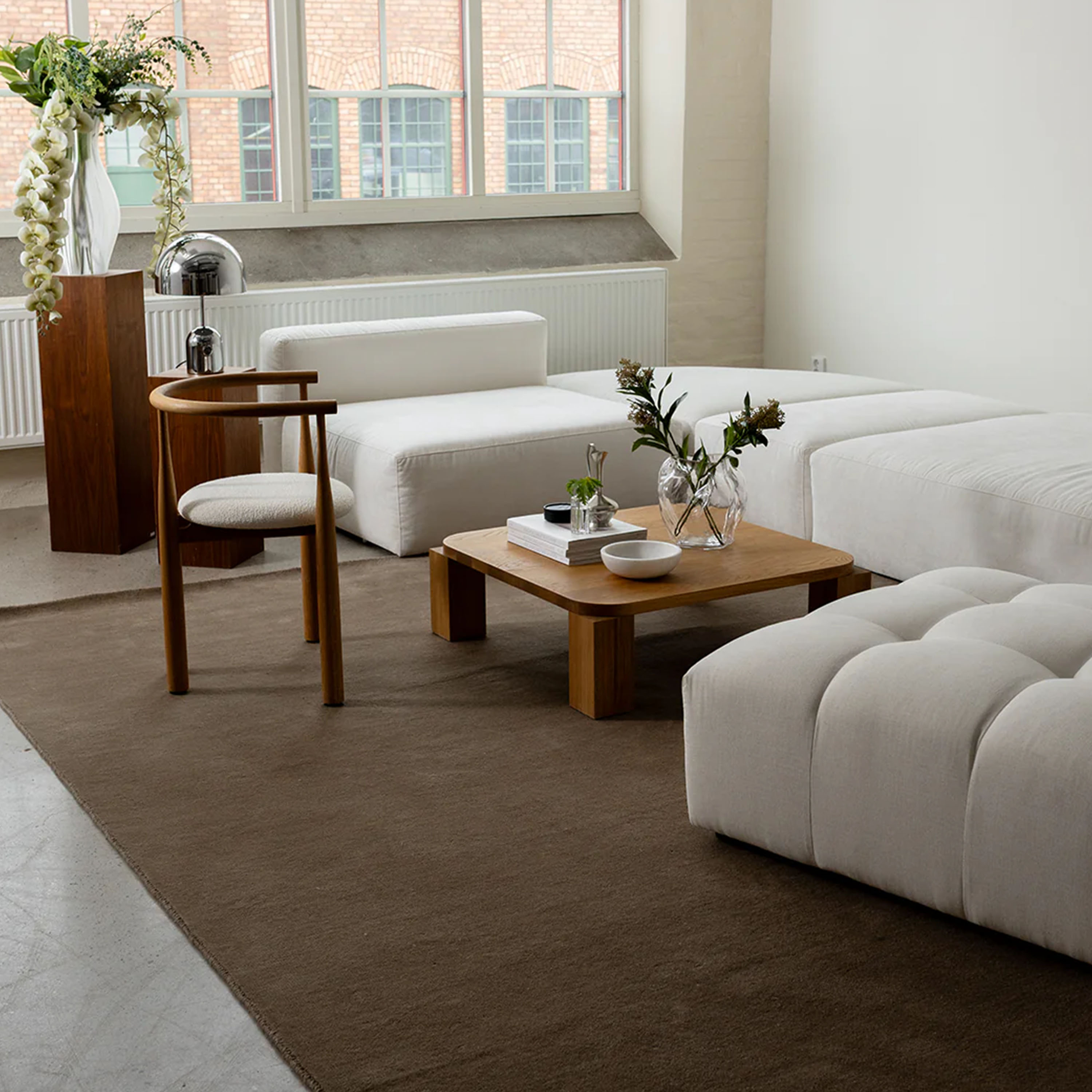 Classic Collection Solid Wollteppich Braun 300x400