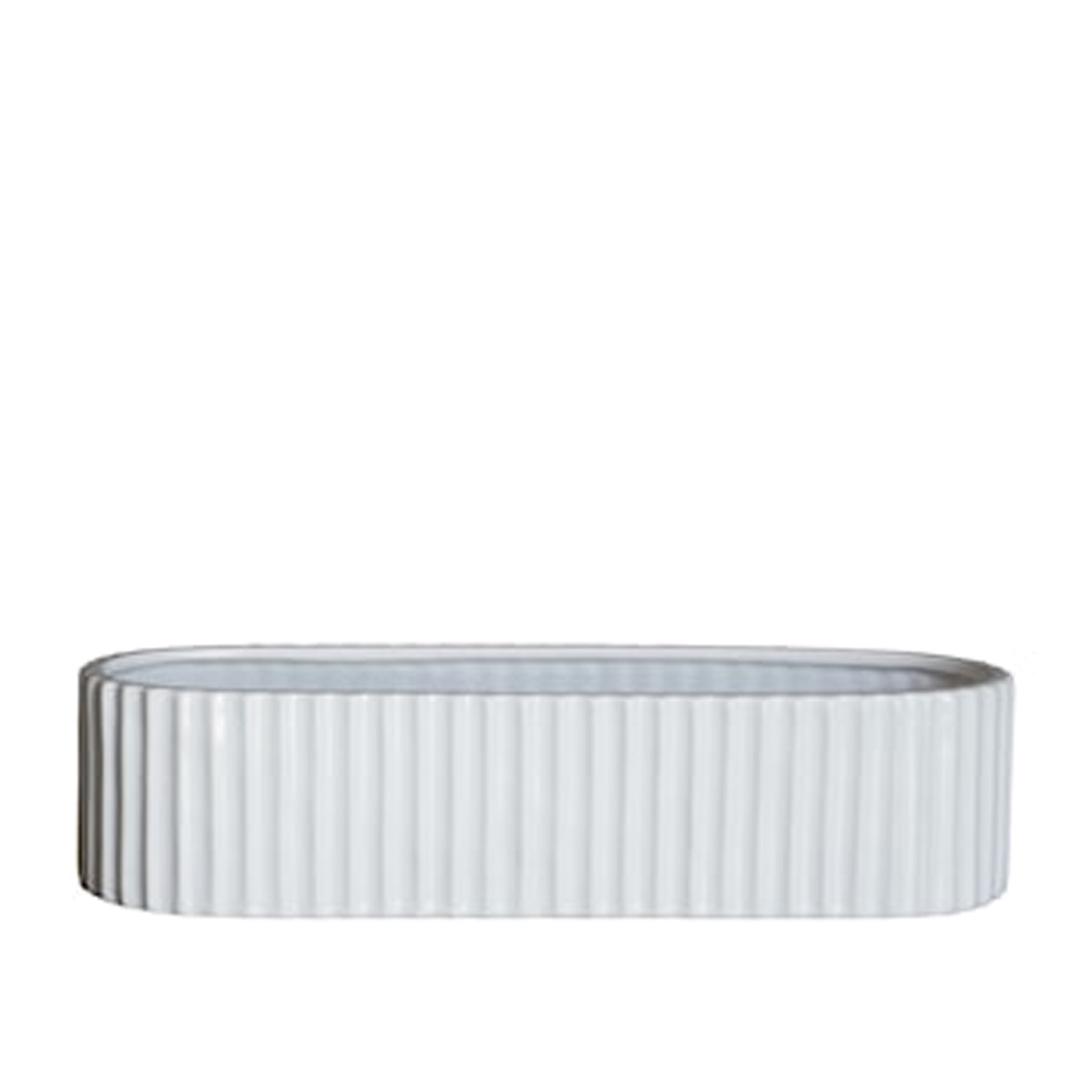 Stripe Adventsljusstake Shiny White