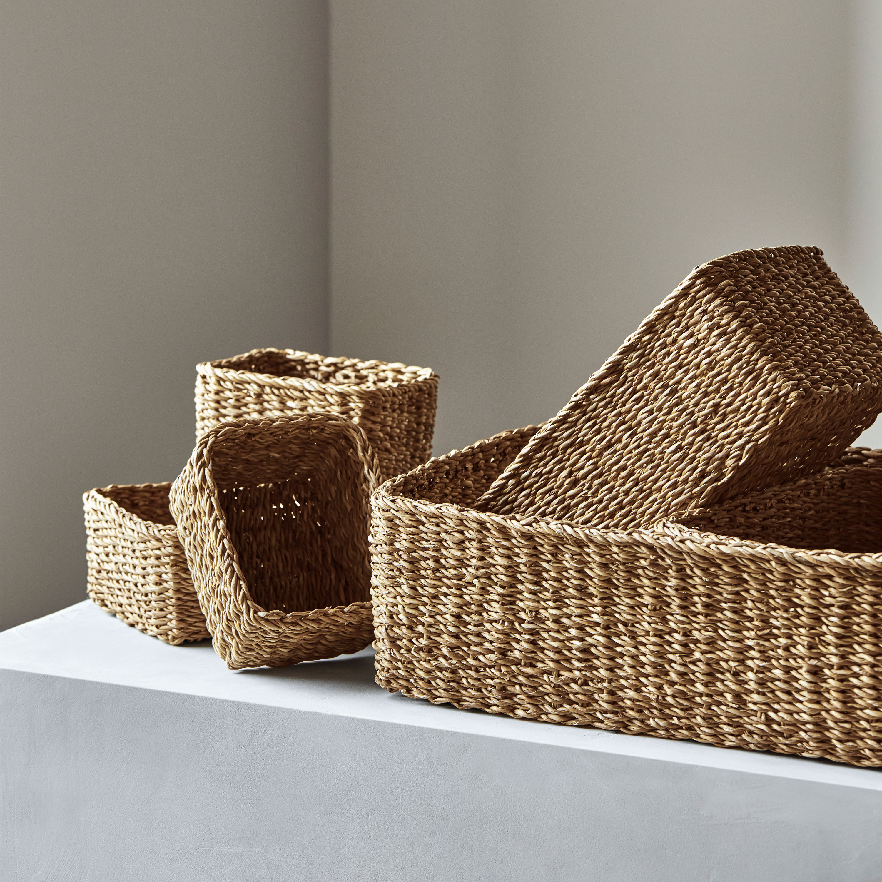 Meraki Square Säilytyskori Nature 7‑pack