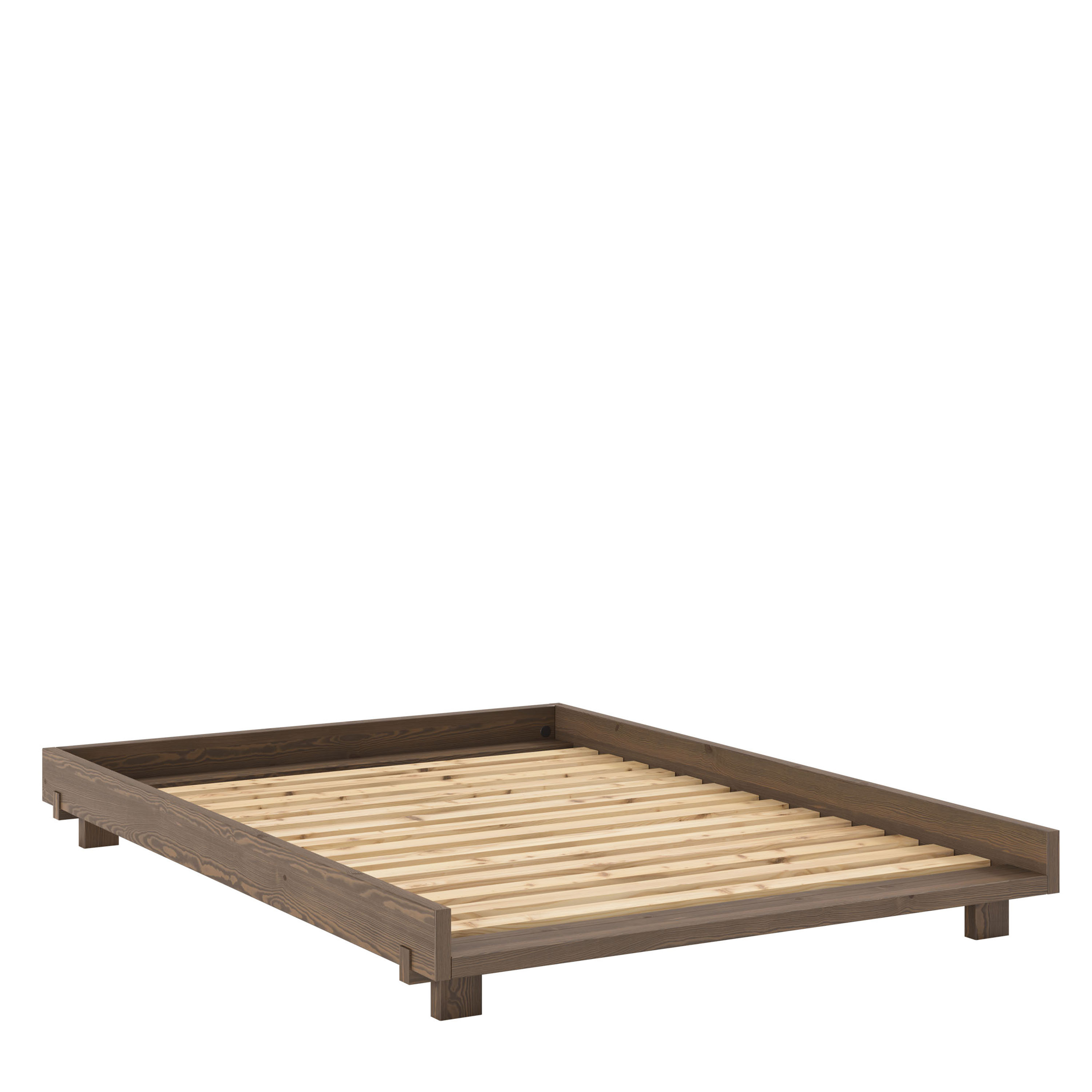 Social Bed Frame Carob Brown 140cm