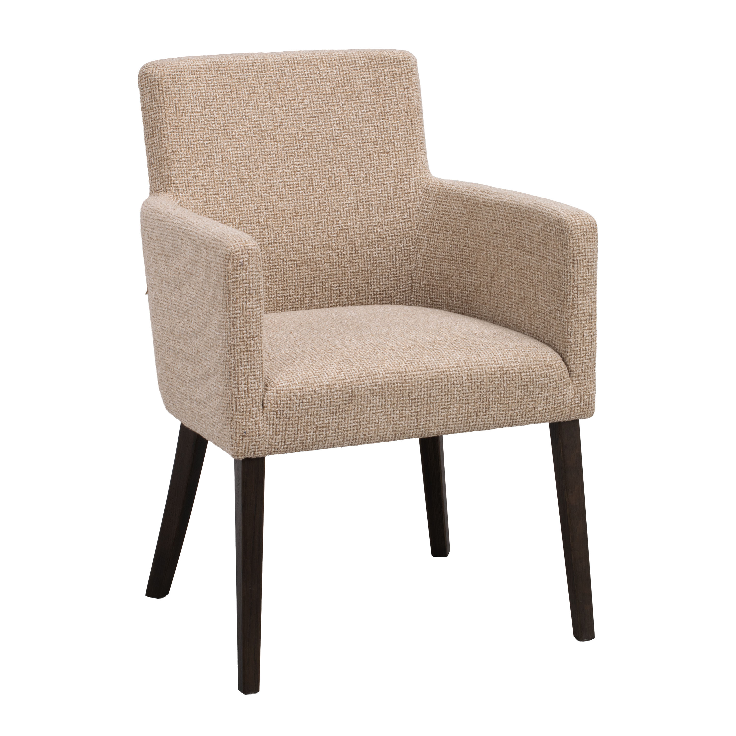 Hudson Karmstol Mellanbeige/Brunbetsad Ek