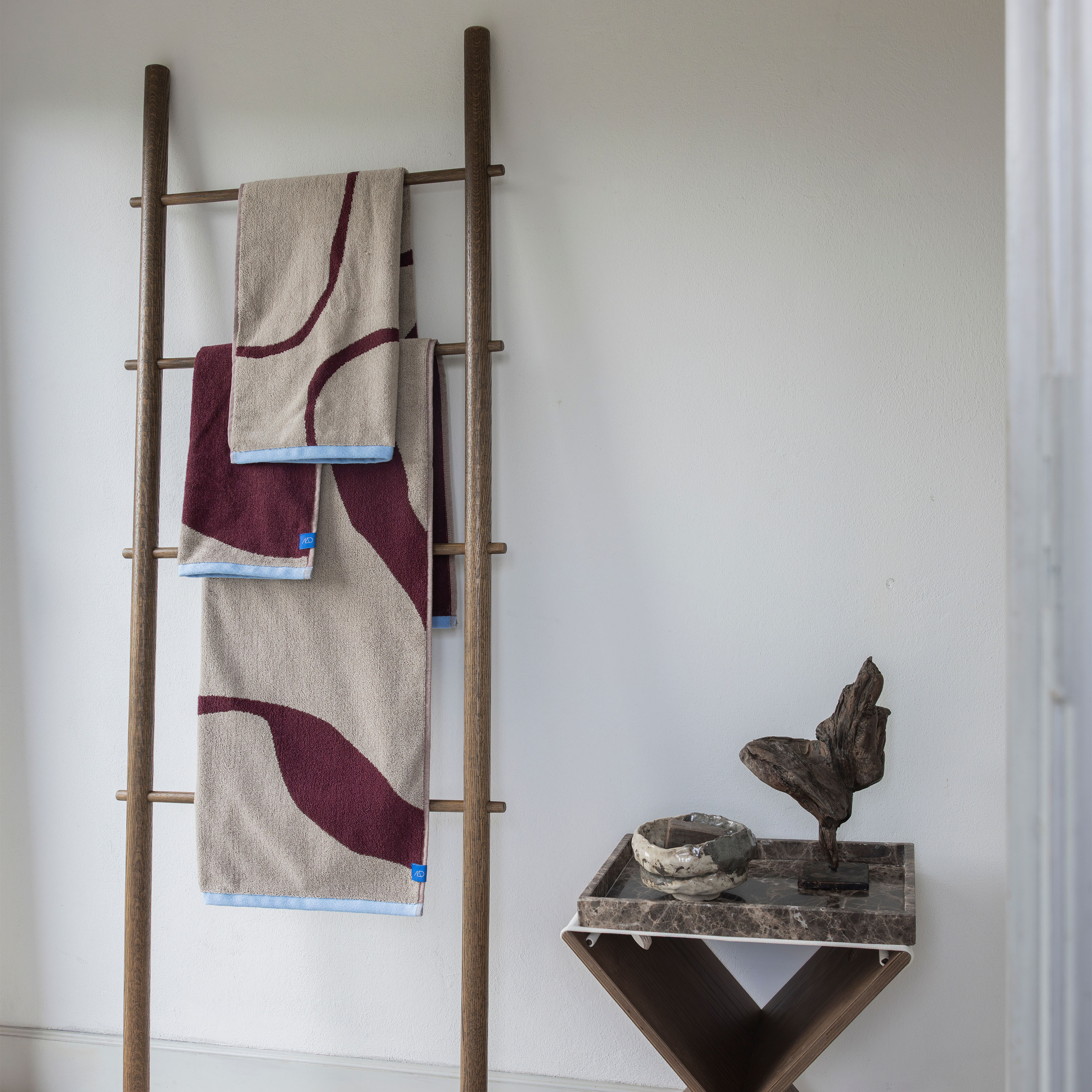 Mette Ditmer Nova Arte Handtuch Wein/Sand 40x55 2er-Pack