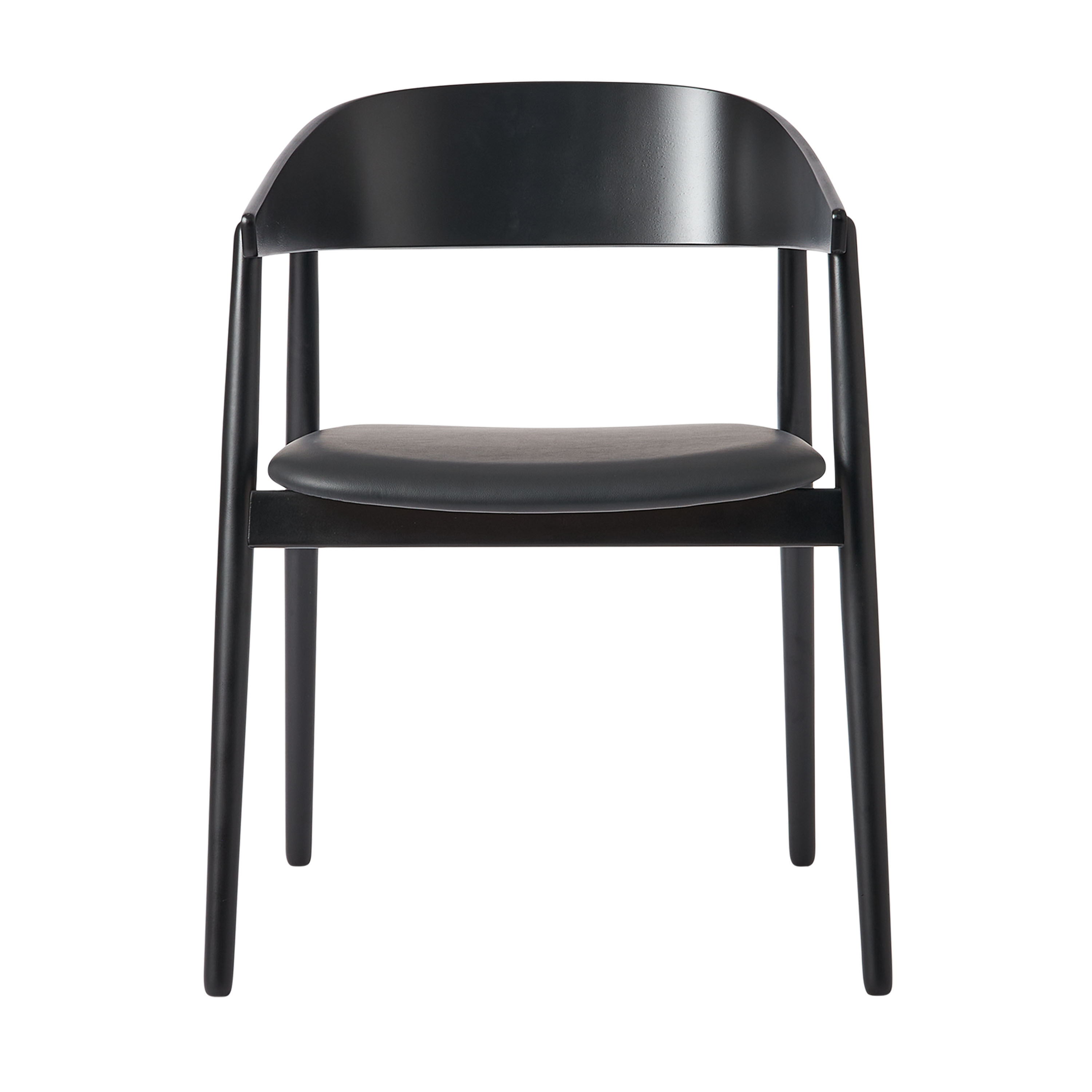 AC2 Karmstol Svart Ek/Svart Läder