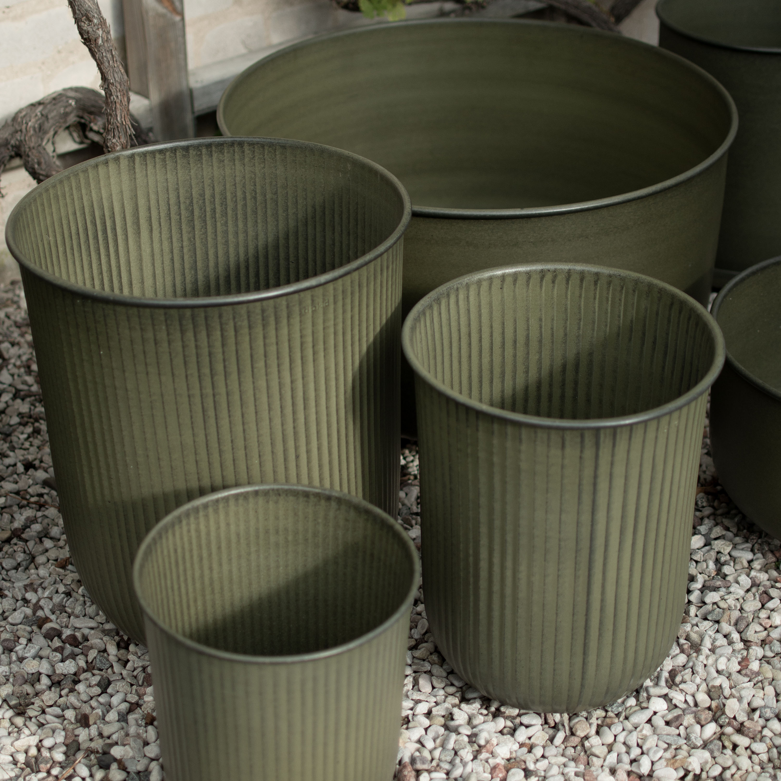 DBKD Out Stripe Keramiktopf Grün 3er-Pack