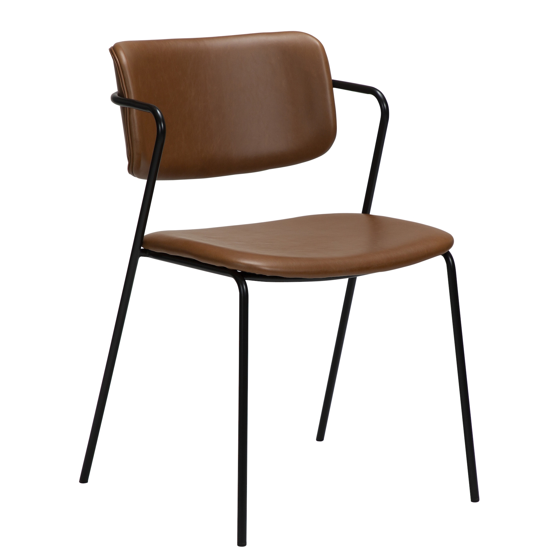 2-pack Dan Form - Zed Matstol Konstläder Ljusbrun