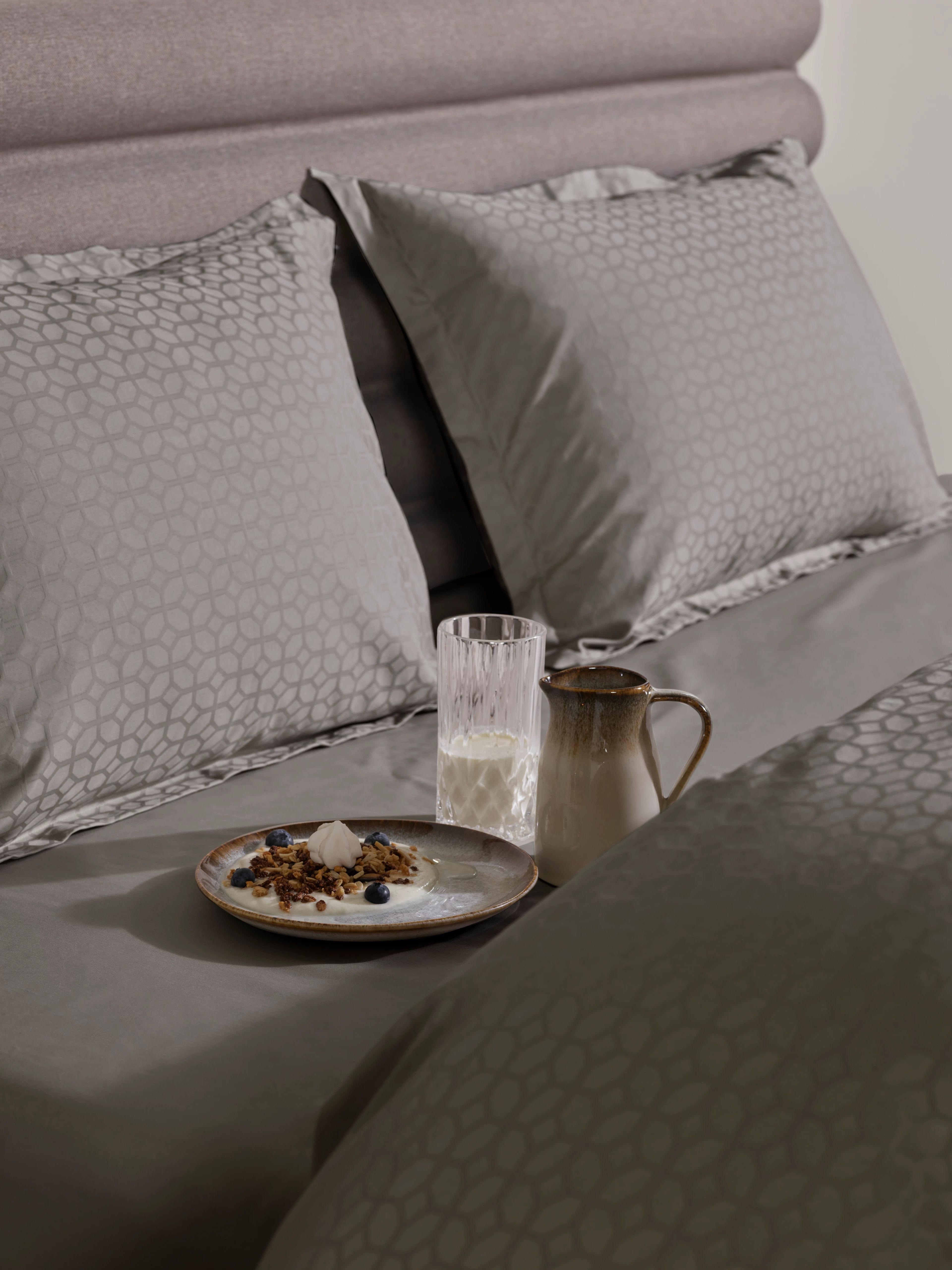 Satin Luxe Jacquard Örngott Natur 50x60