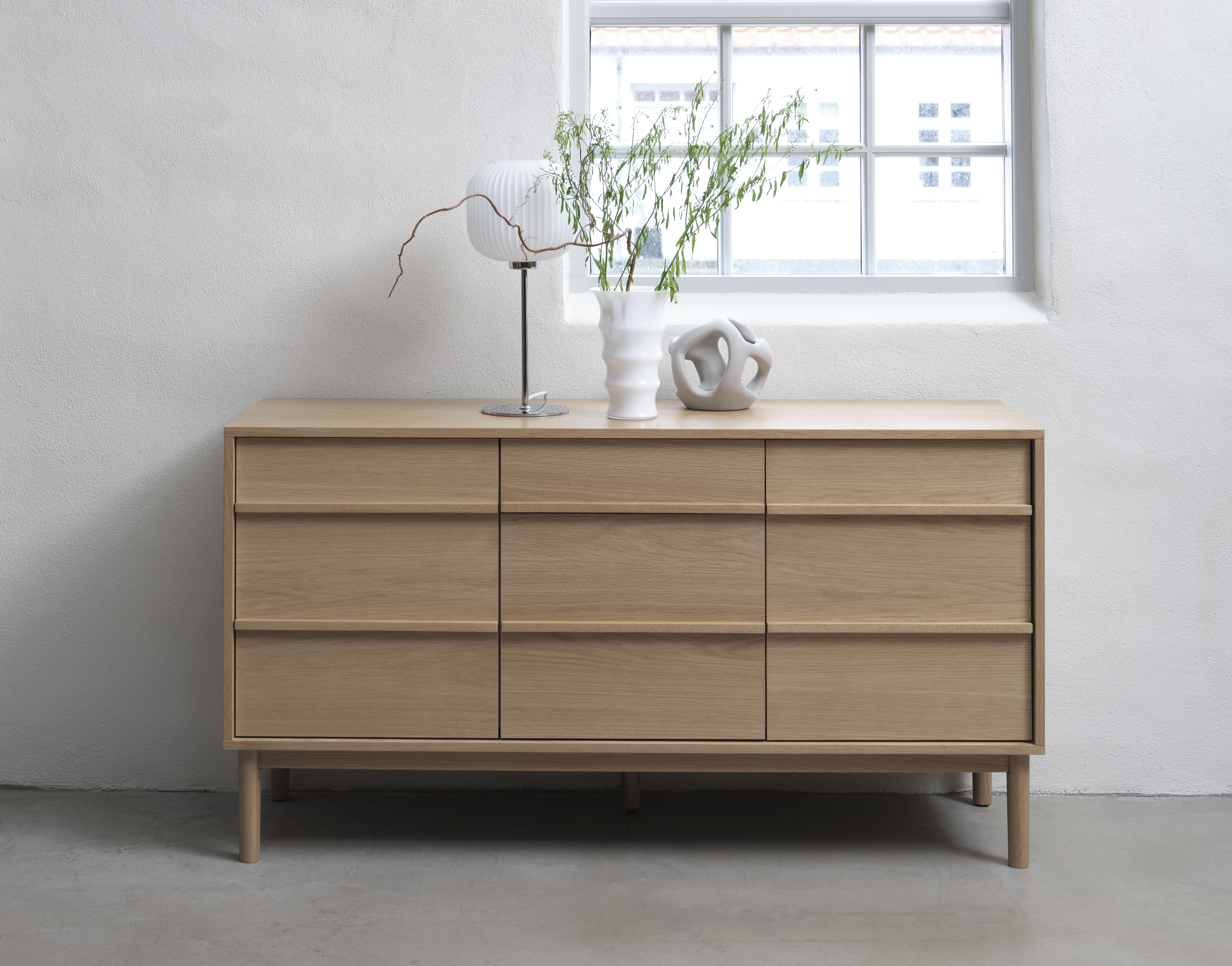 Nordic Home Andrea Sideboard Natural Oak 140cm