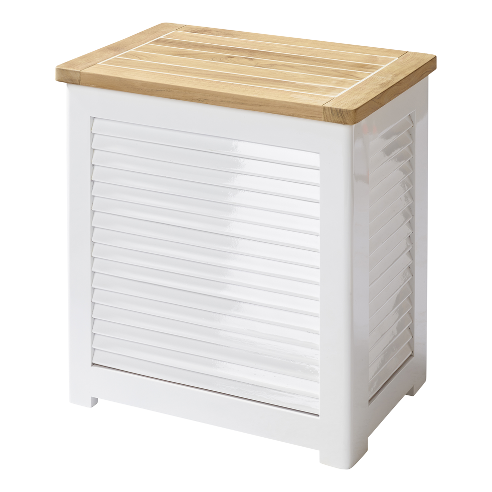 Classic Tvättkorg Teak/Vit 55cm