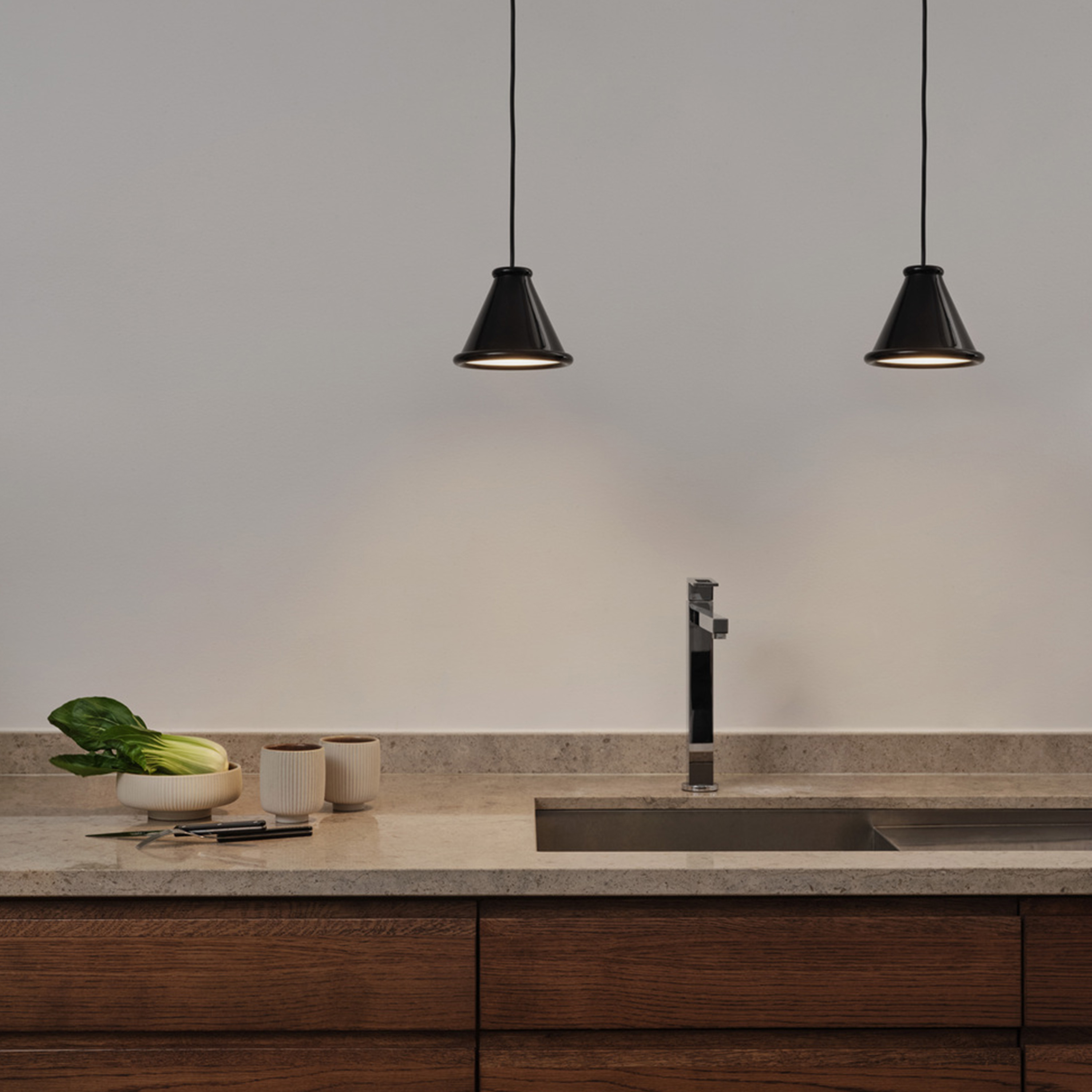 Belid Belle Taklampe Glossy Black Ø15