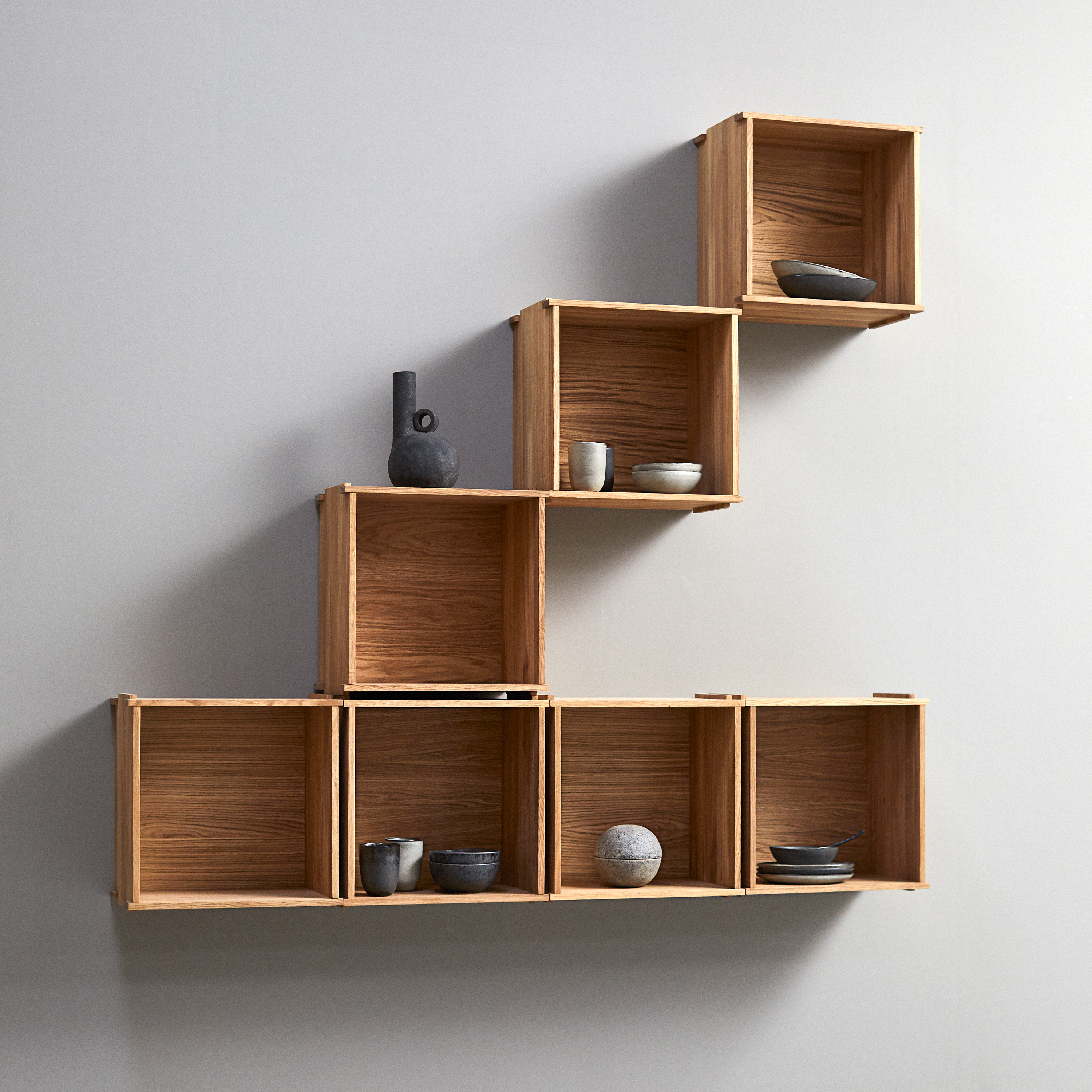 Muubs Blocks Seinä­hylly Natural Oil Oak 44x30